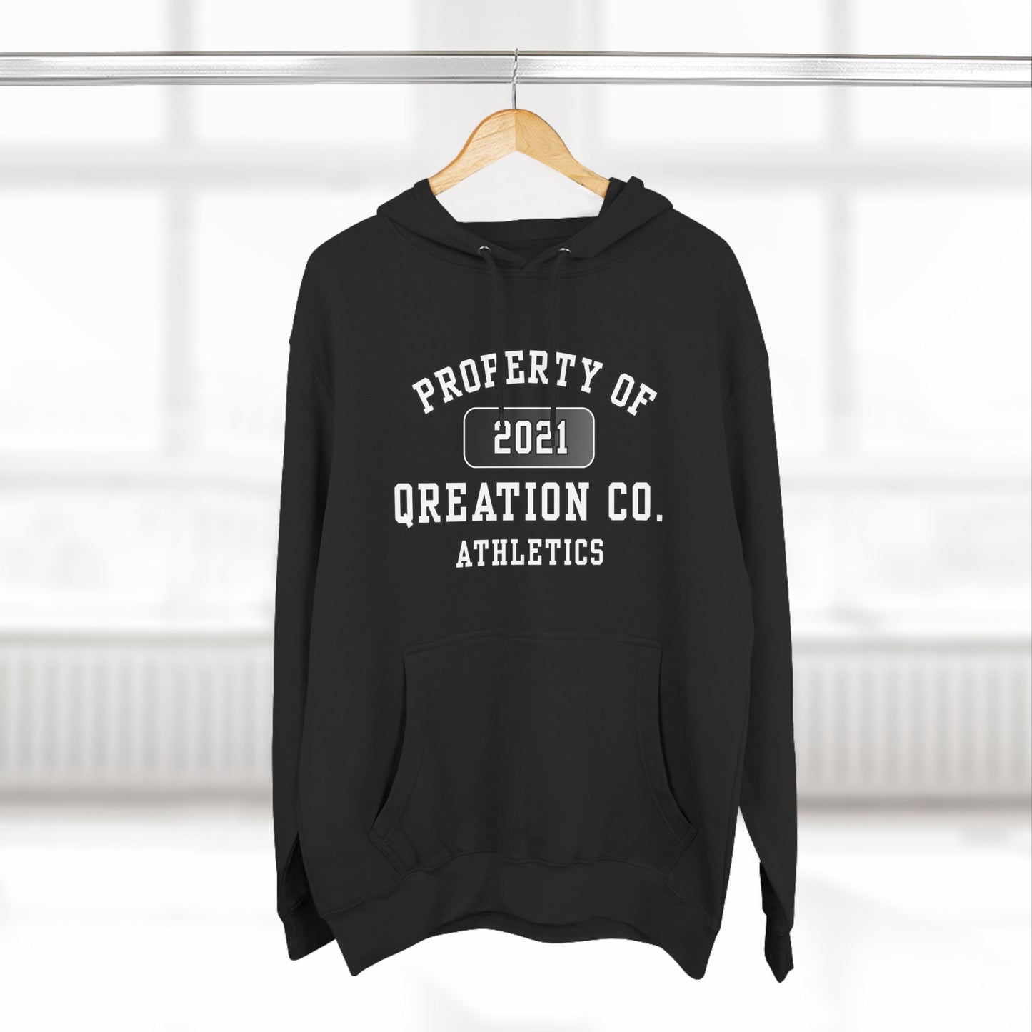 "Qreation Co. Athletics" Hoodie - Cozy Fleece Sweatshirt