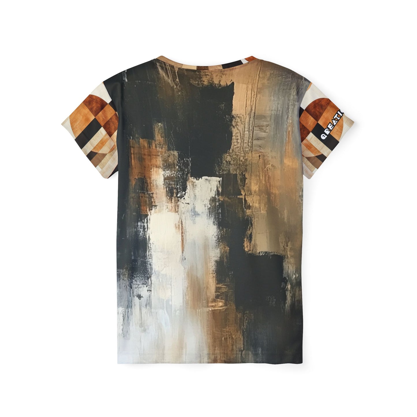 Very Mindful - Stylish Women's Sports Jersey - Geometric Print in Earthy Tones