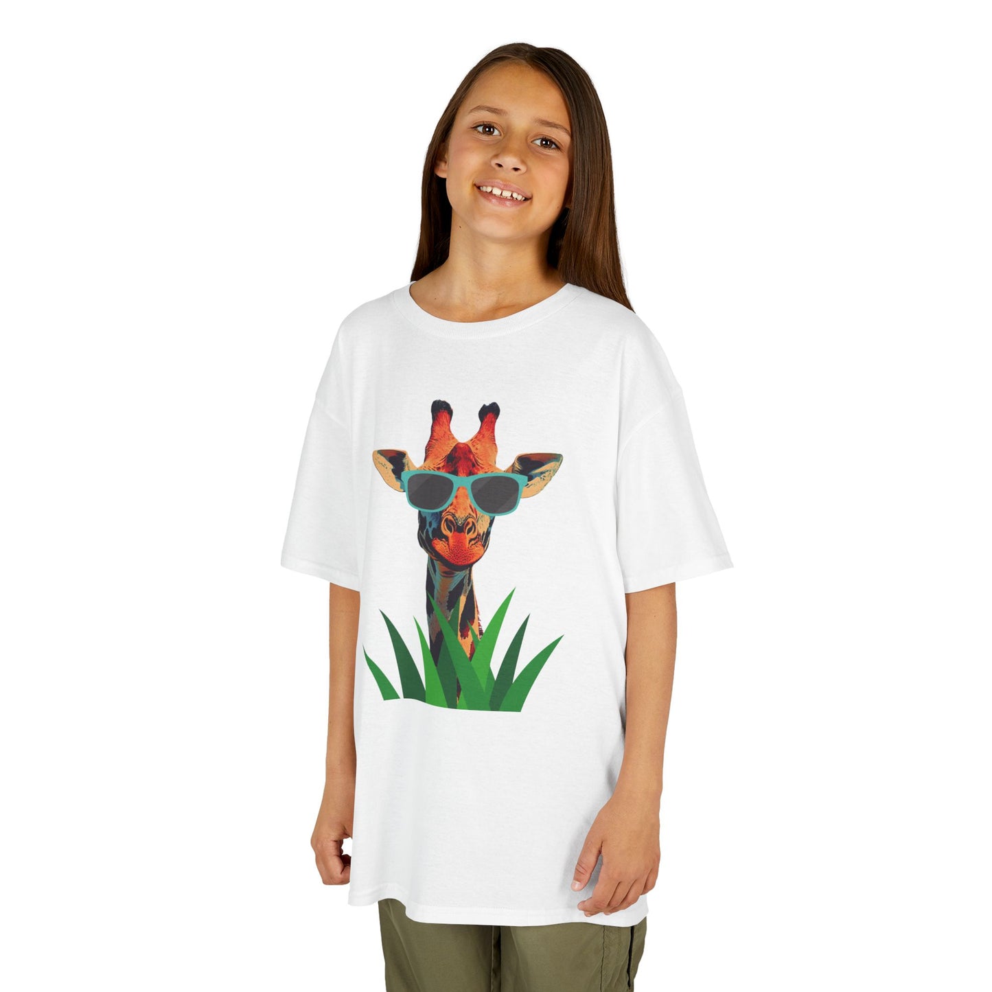 "Too Cool for the Zoo" - Giraffe Kids Tee, Fun Giraffe Shirt, Animal Lover T-Shirt, Birthday Gift, Summer Outing Tee, Casual Kids Apparel