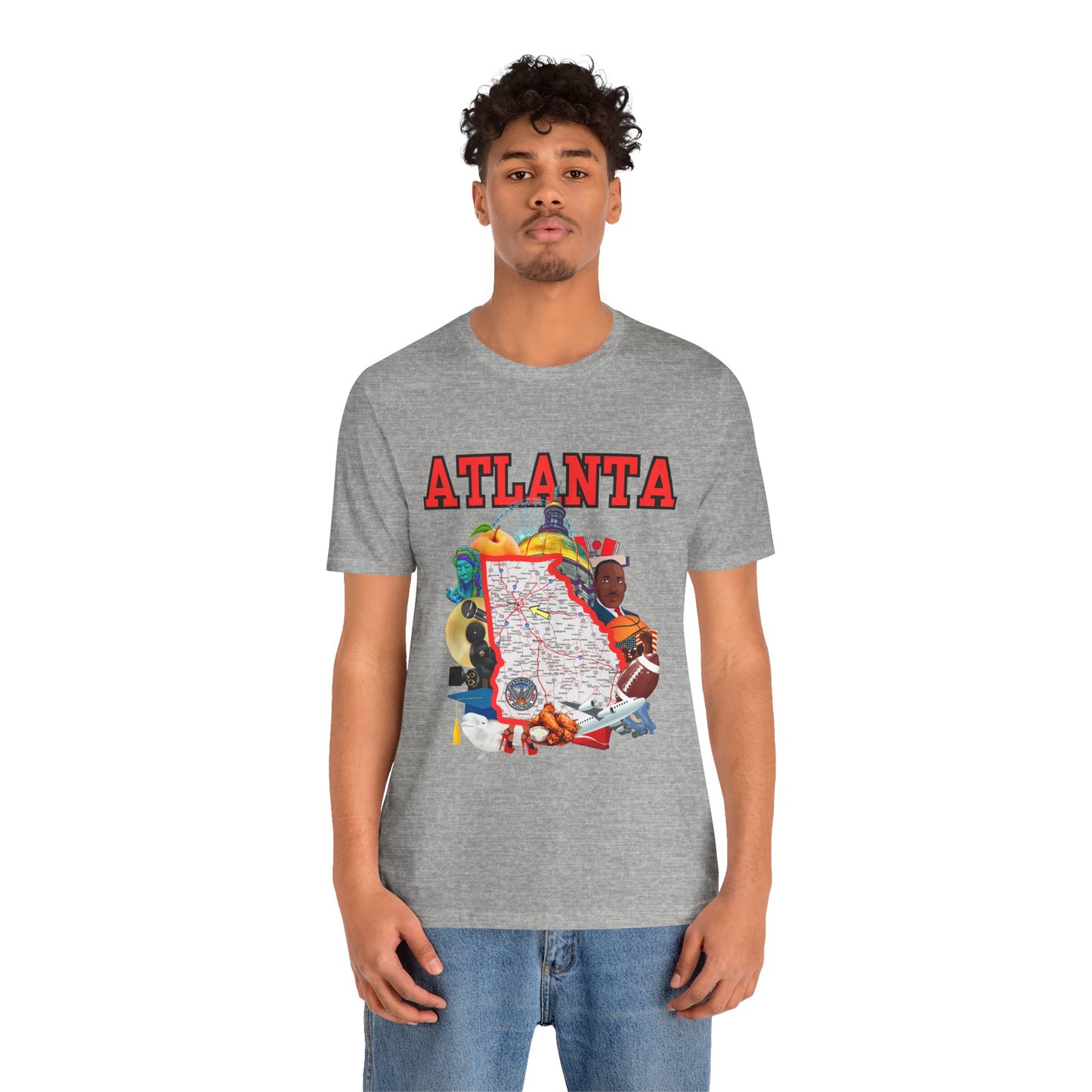 "Atlanta" Graphic Unisex Jersey Short Sleeve Tee - City Pride T-Shirt