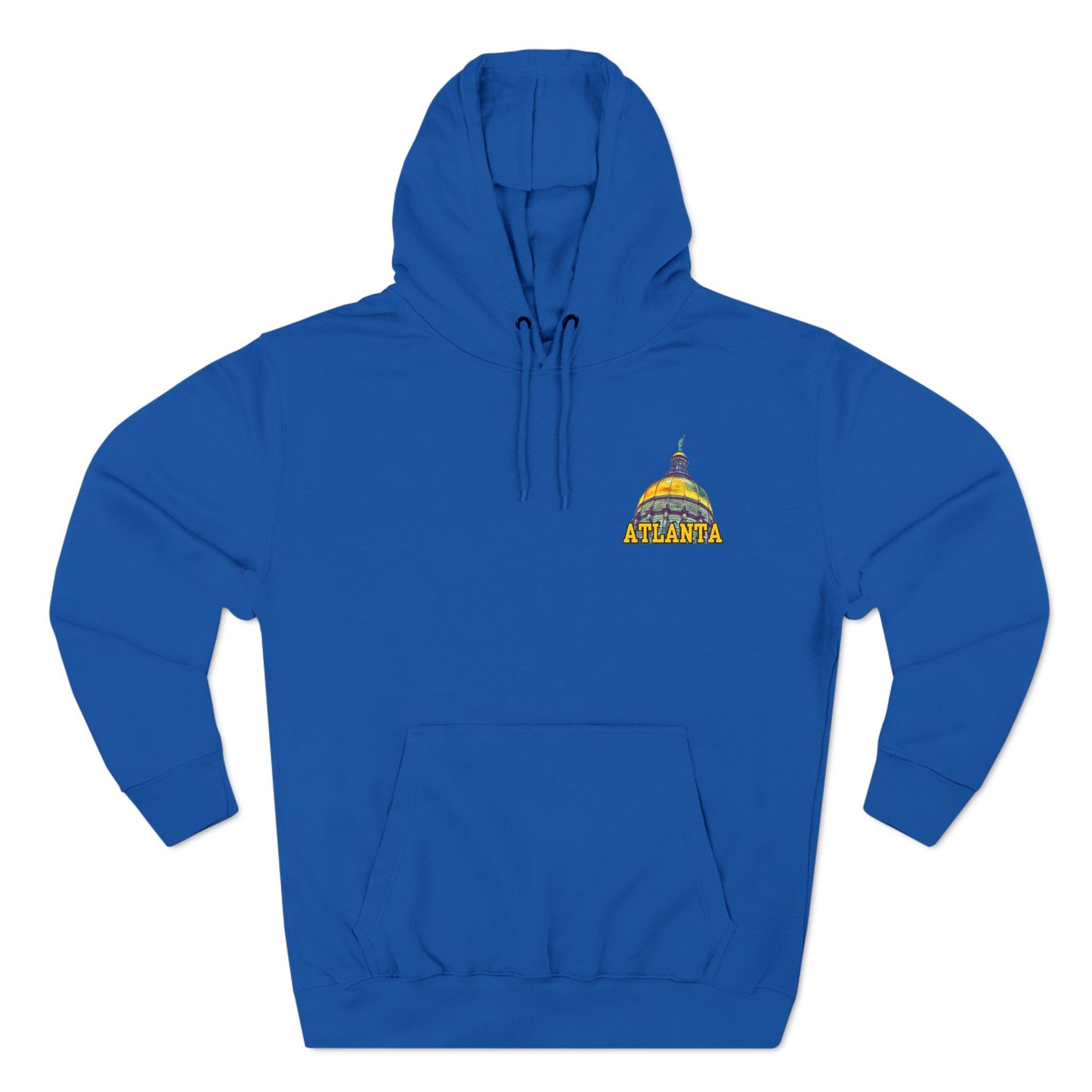 "Atlanta State Capital" Three-Panel Fleece Hoodie - Cozy Souvenir for City Lovers