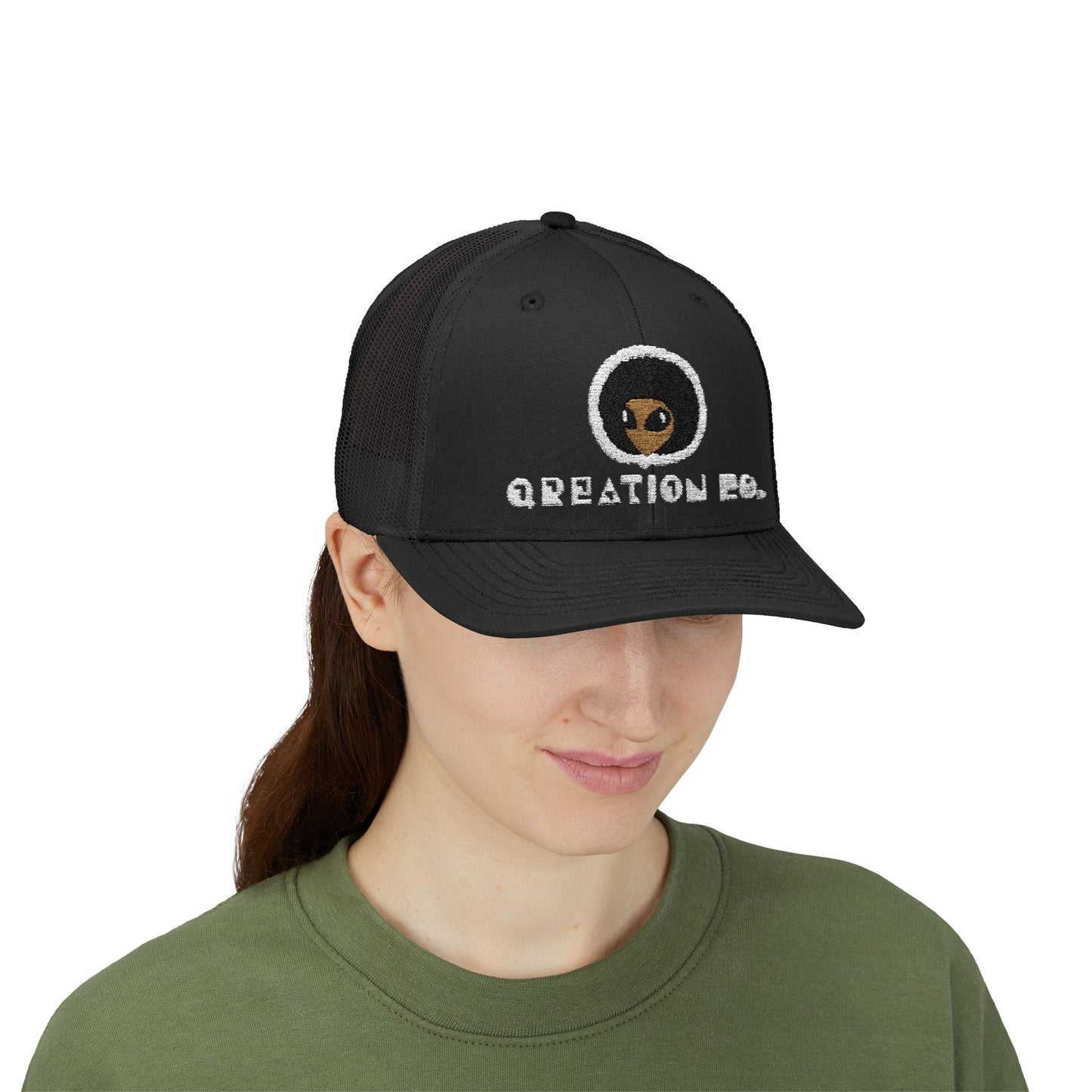 Afro Alien - Trucker Cap - Qreation Co. Snapback Hat for Casual Wear
