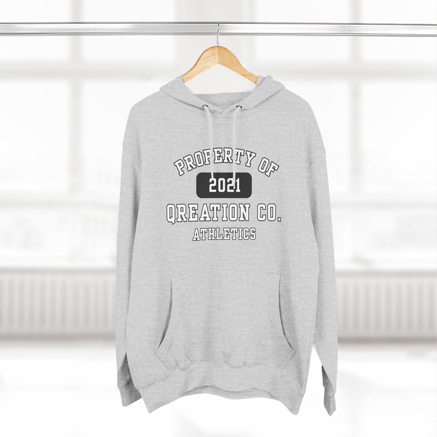 "Qreation Co. Athletics" Hoodie - Cozy Fleece Sweatshirt