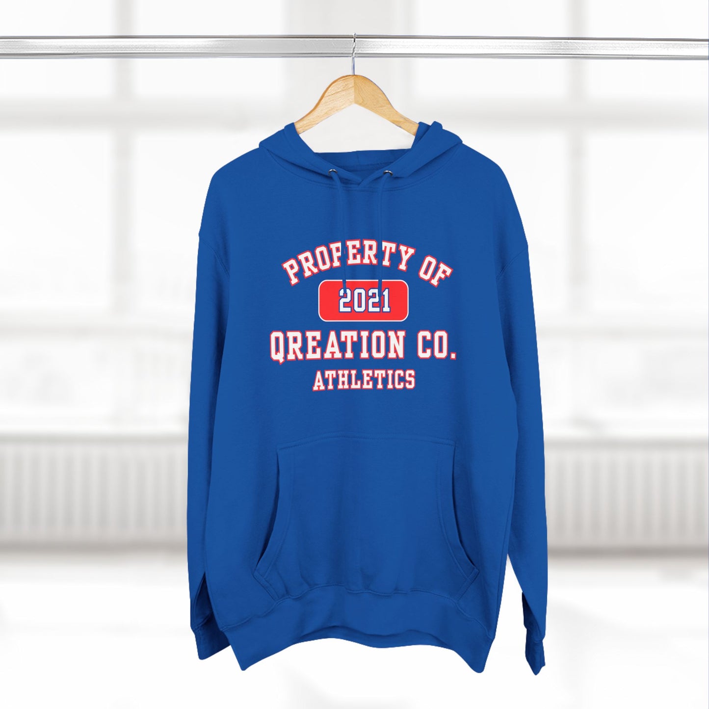 "Qreation Co. Athletics" Hoodie - Cozy Fleece Sweatshirt