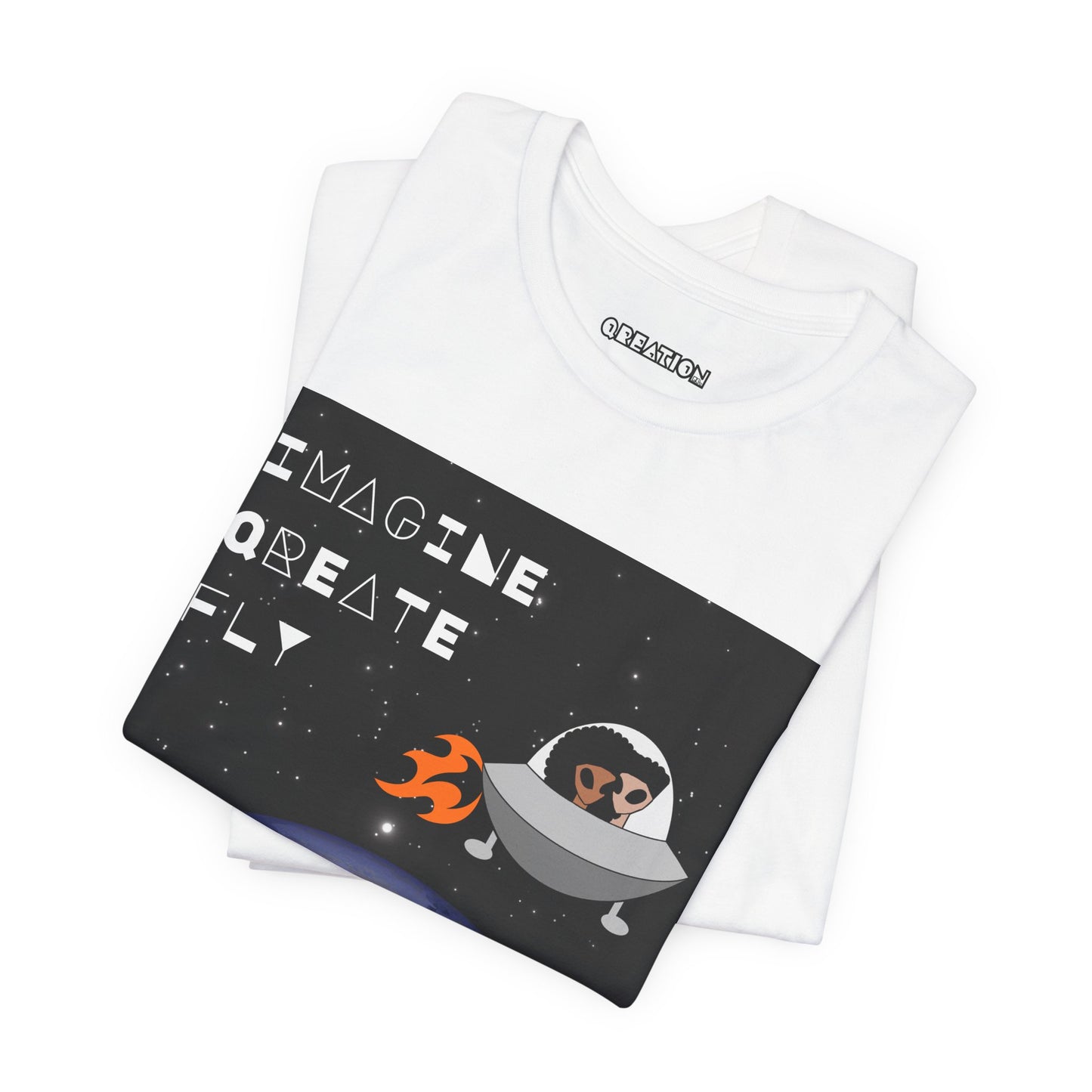 "Imagine, Qreate, Fly" T-shirt