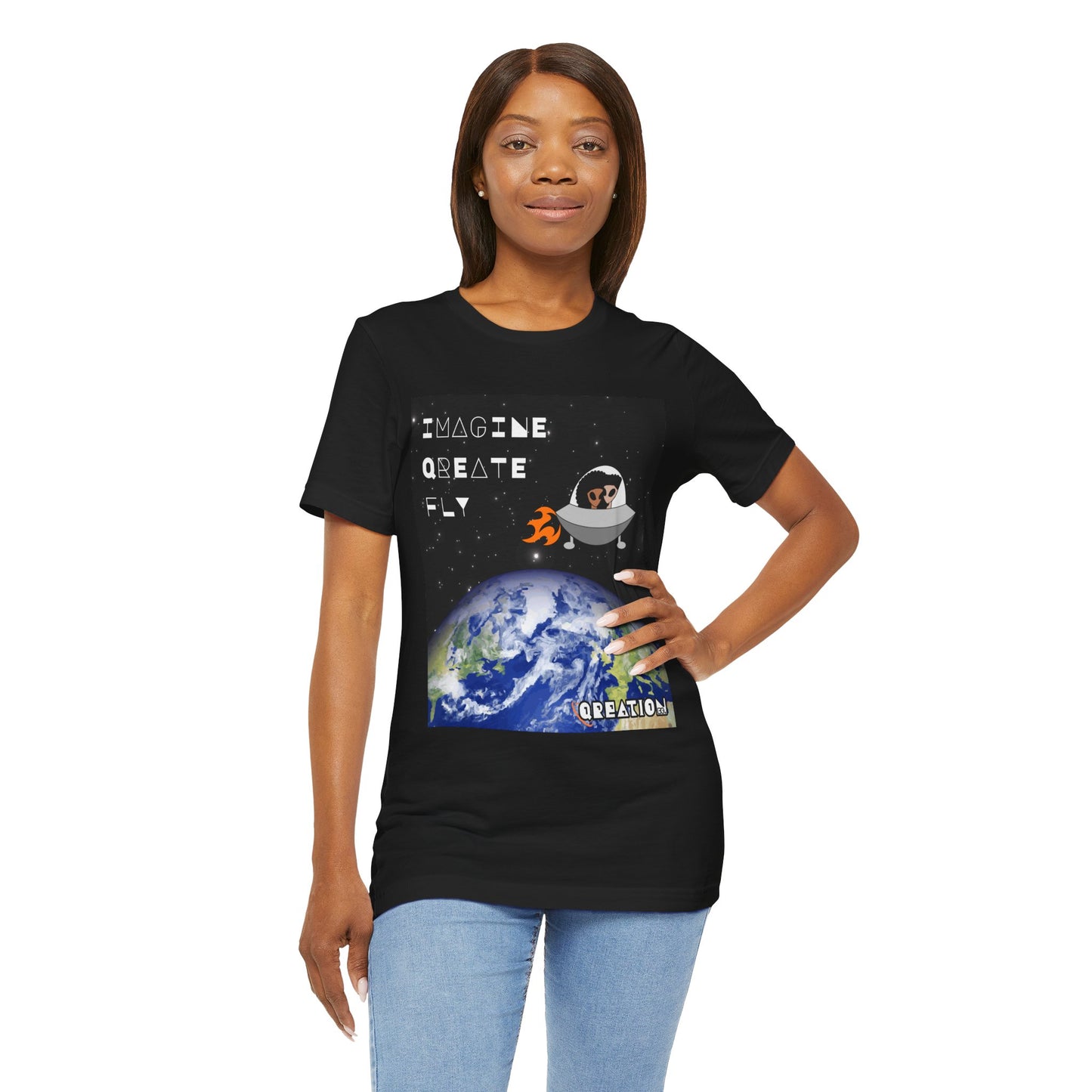 "Imagine, Qreate, Fly" T-shirt