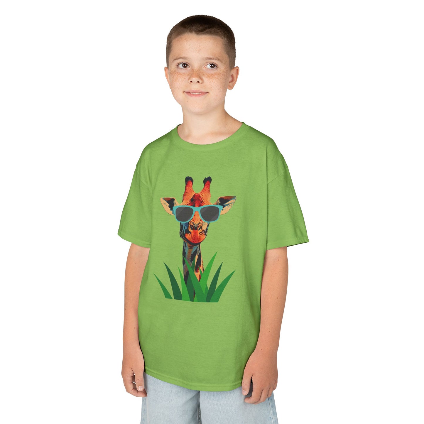 "Too Cool for the Zoo" - Giraffe Kids Tee, Fun Giraffe Shirt, Animal Lover T-Shirt, Birthday Gift, Summer Outing Tee, Casual Kids Apparel
