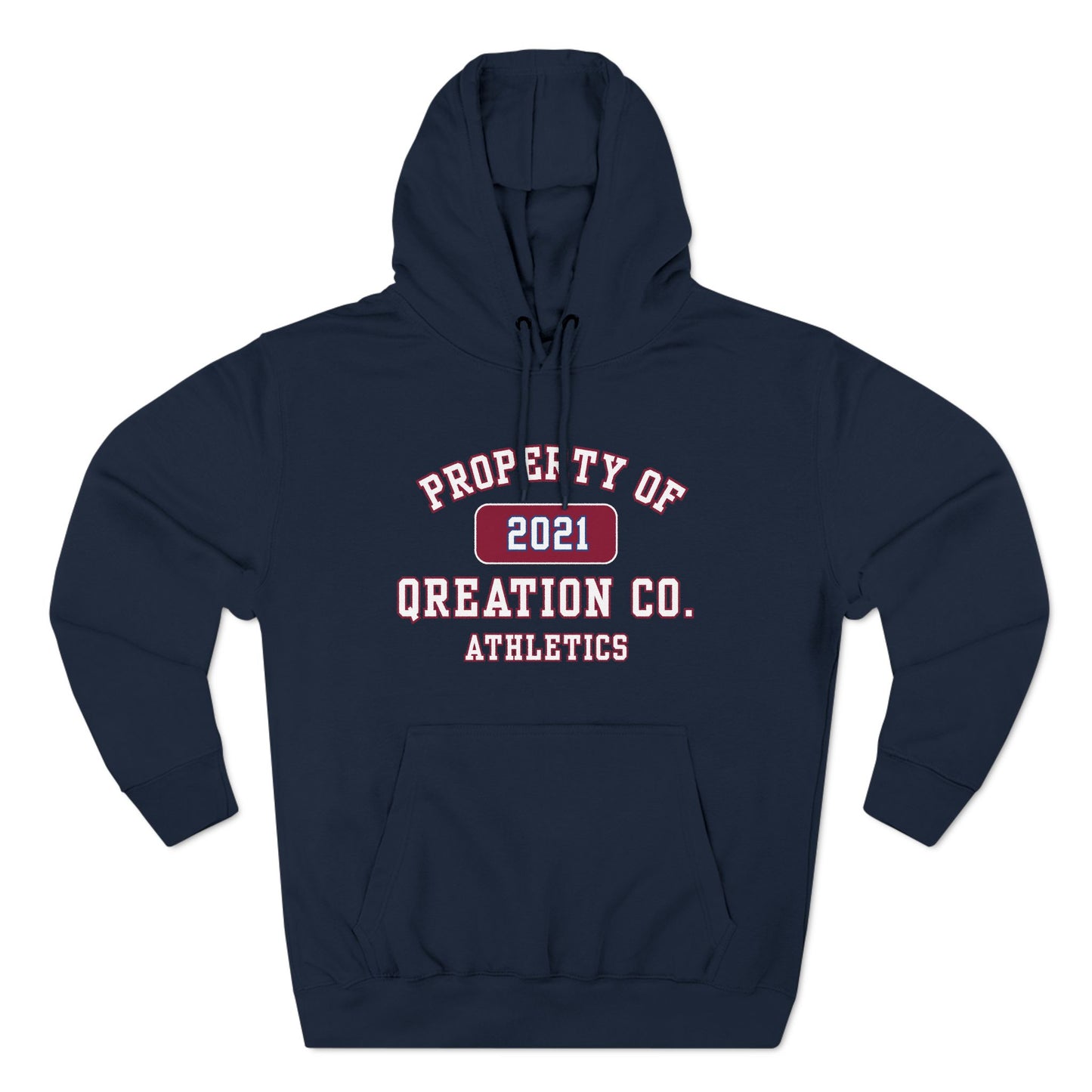 "Qreation Co. Athletics" Hoodie - Cozy Fleece Sweatshirt