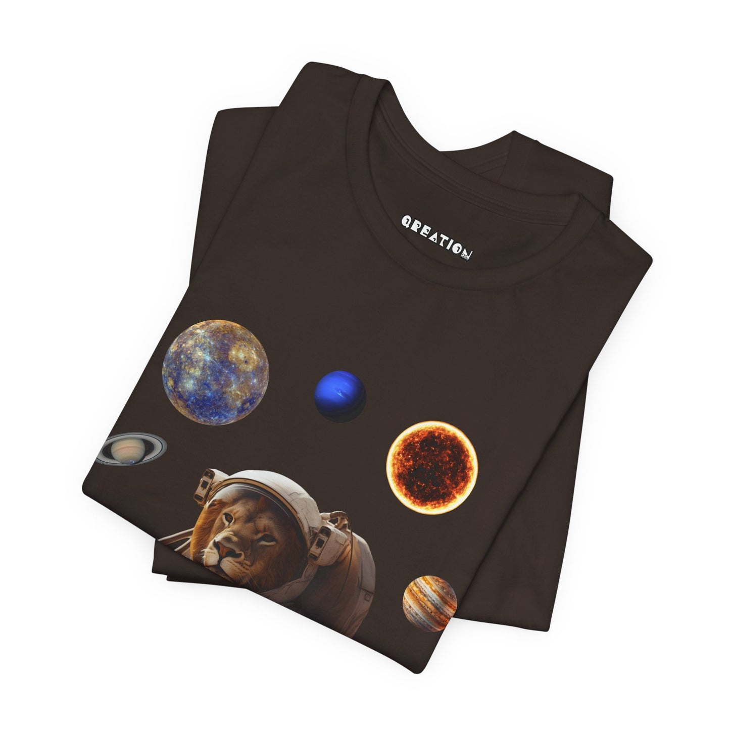 "King of the Cosmos" Lion Astronaut Unisex Jersey Short Sleeve Tee - Space Animal Graphic T-Shirt
