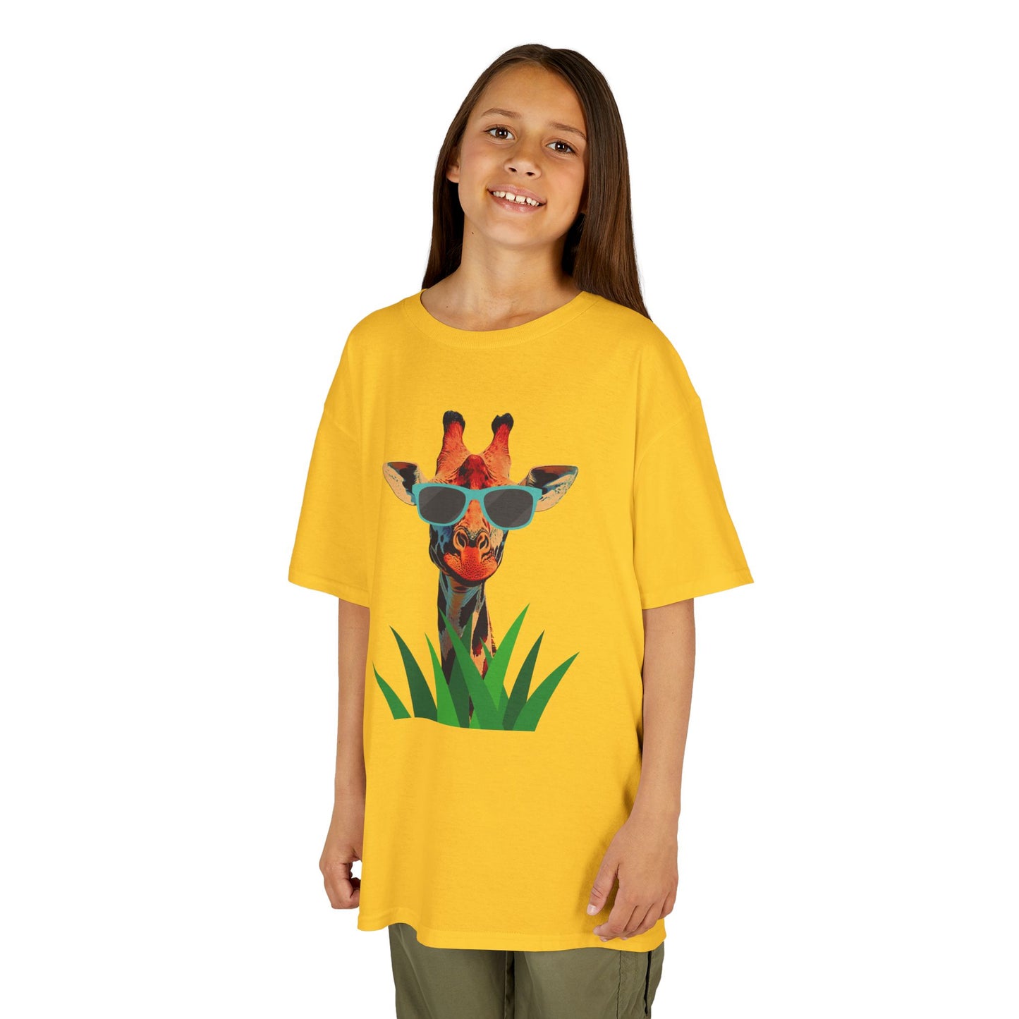 "Too Cool for the Zoo" - Giraffe Kids Tee, Fun Giraffe Shirt, Animal Lover T-Shirt, Birthday Gift, Summer Outing Tee, Casual Kids Apparel