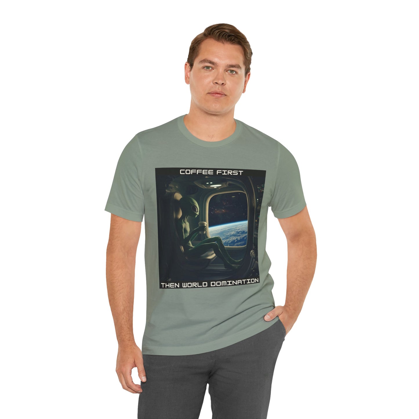 "Coffee Before Conquest" Alien T-shirt