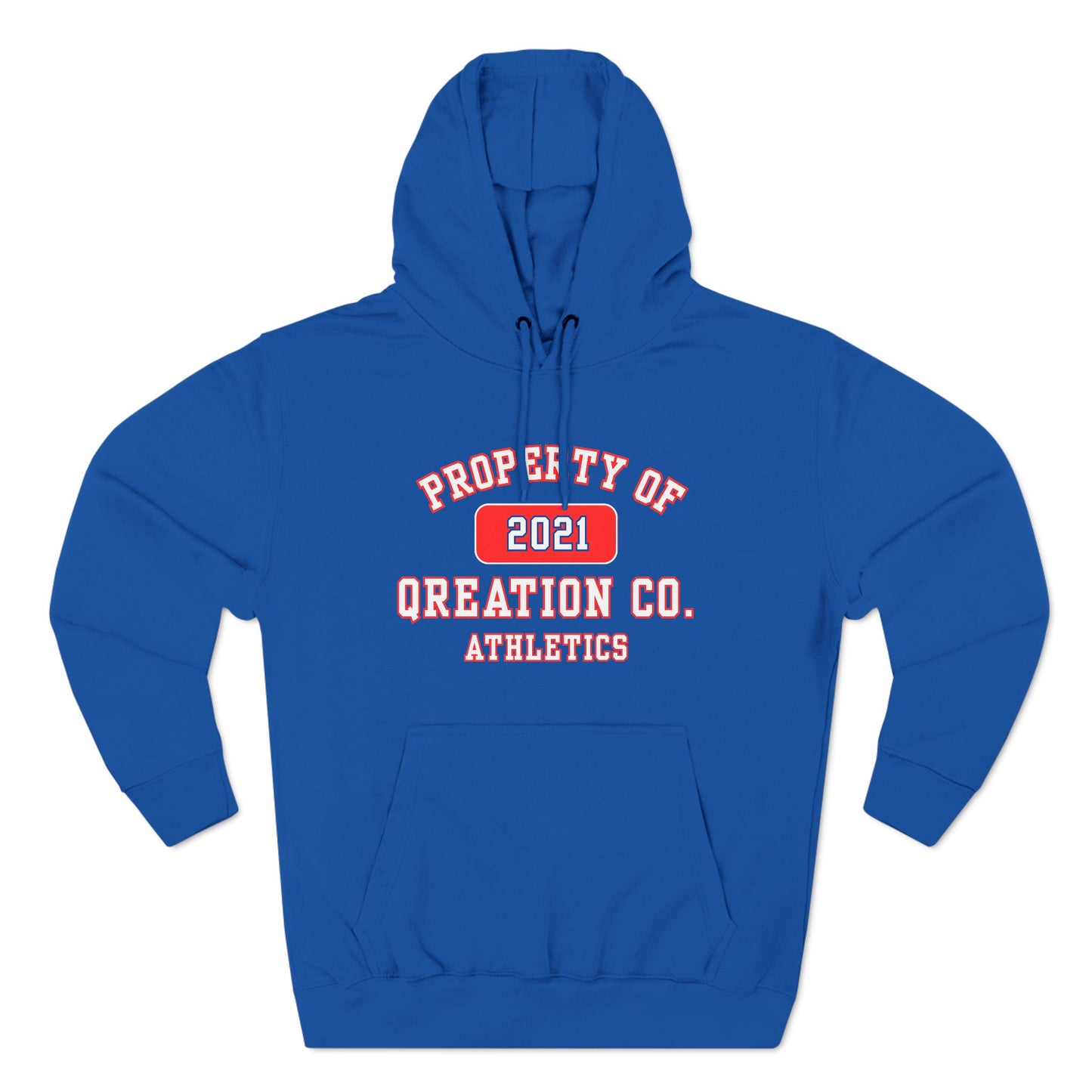 "Qreation Co. Athletics" Hoodie - Cozy Fleece Sweatshirt