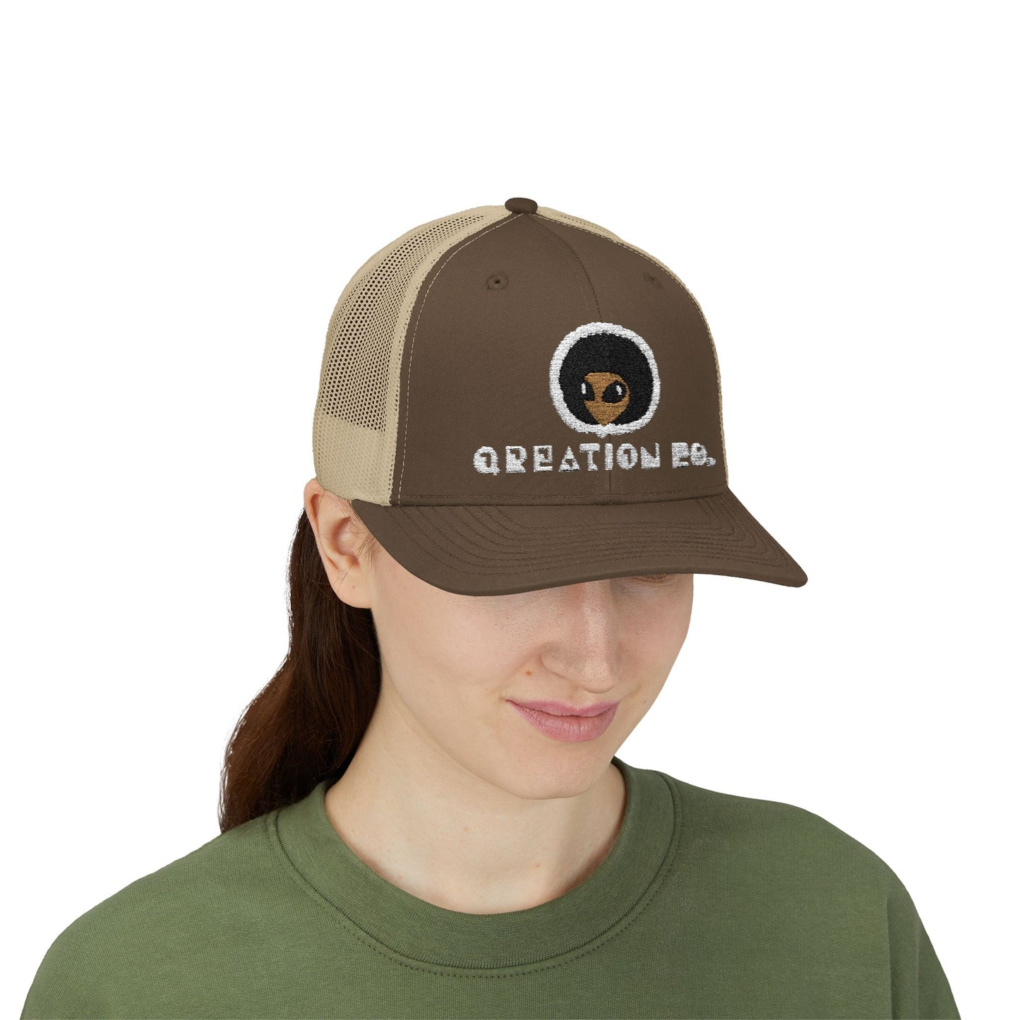 Afro Alien - Trucker Cap - Qreation Co. Snapback Hat for Casual Wear