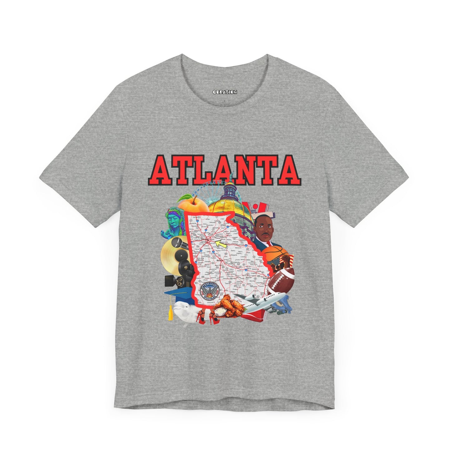 "Atlanta" Graphic Unisex Jersey Short Sleeve Tee - City Pride T-Shirt