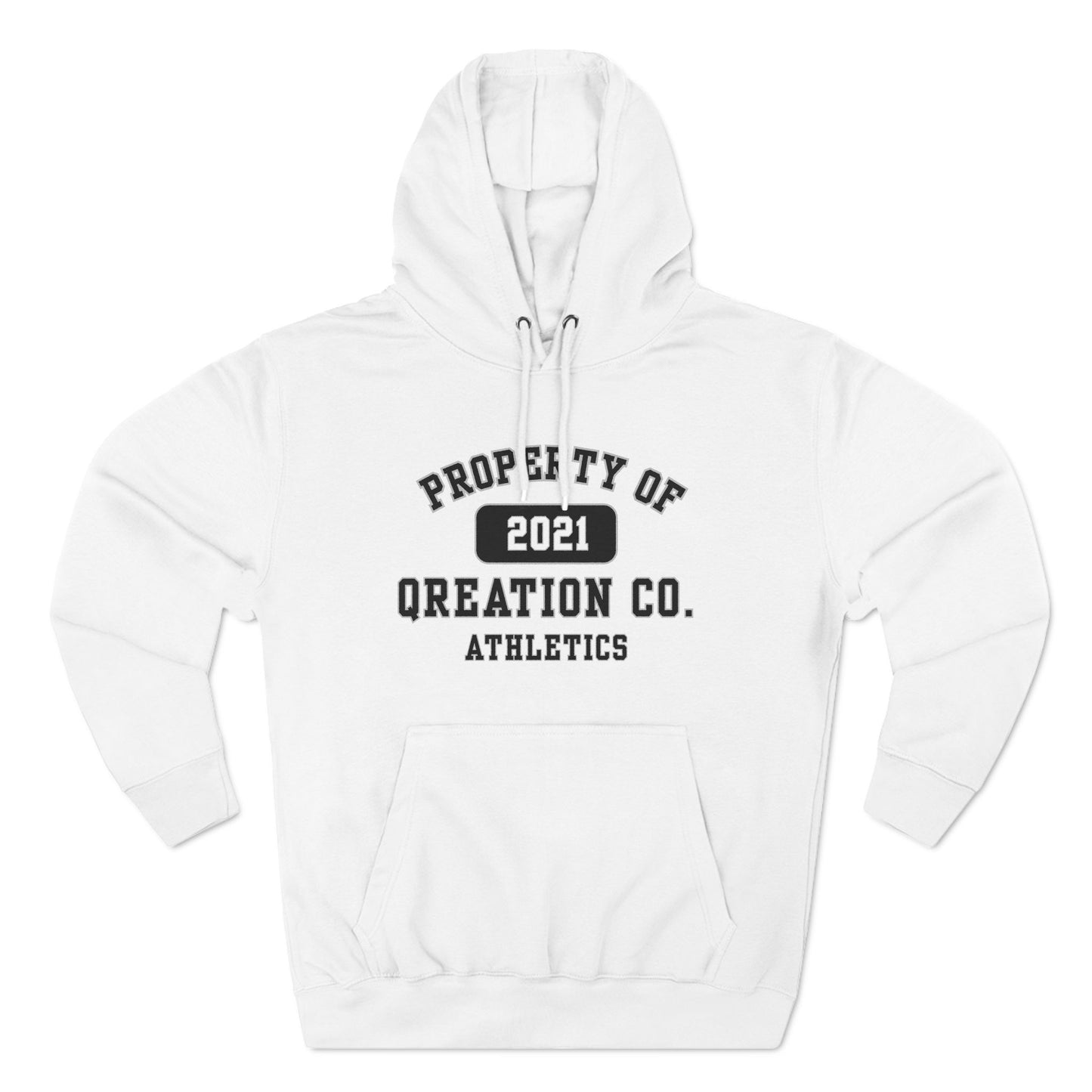 "Qreation Co. Athletics" Hoodie - Cozy Fleece Sweatshirt
