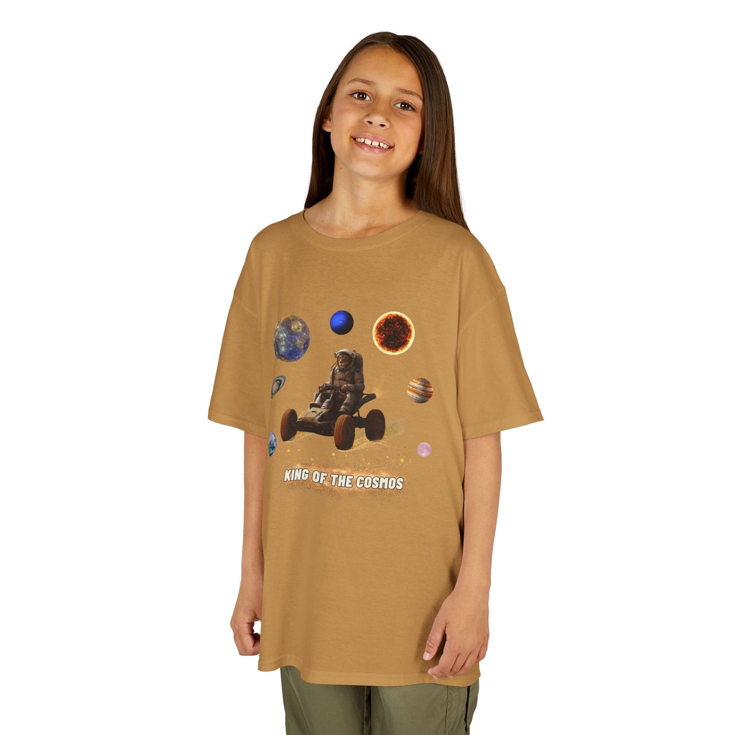 "King of the Cosmos" Racer Tee - Fun Kids T-Shirt, Cute Animal Tee, Gift for Children, Birthday Gift, Playtime Fashion