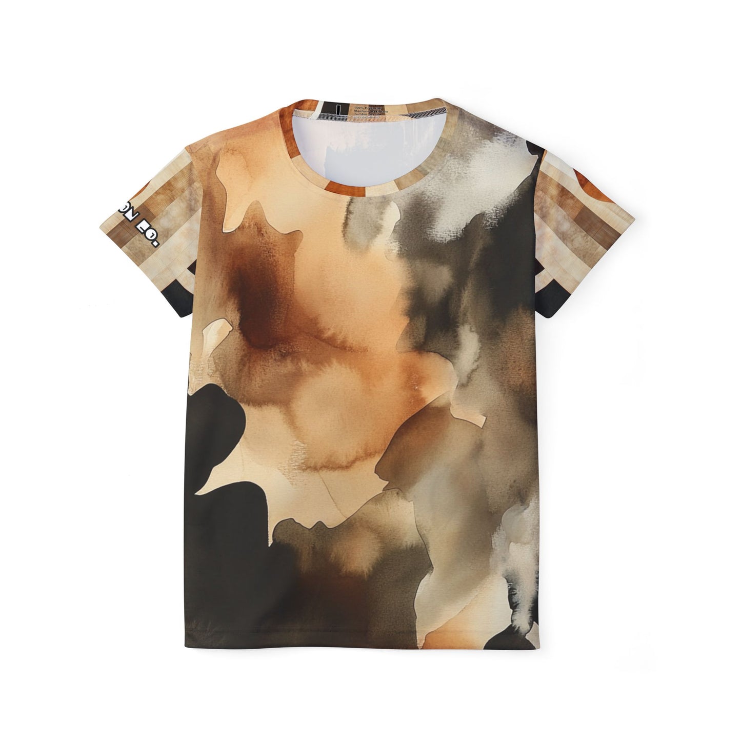 Very Mindful - Stylish Women's Sports Jersey - Geometric Print in Earthy Tones