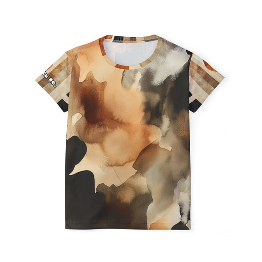 Very Mindful - Stylish Women's Sports Jersey - Geometric Print in Earthy Tones