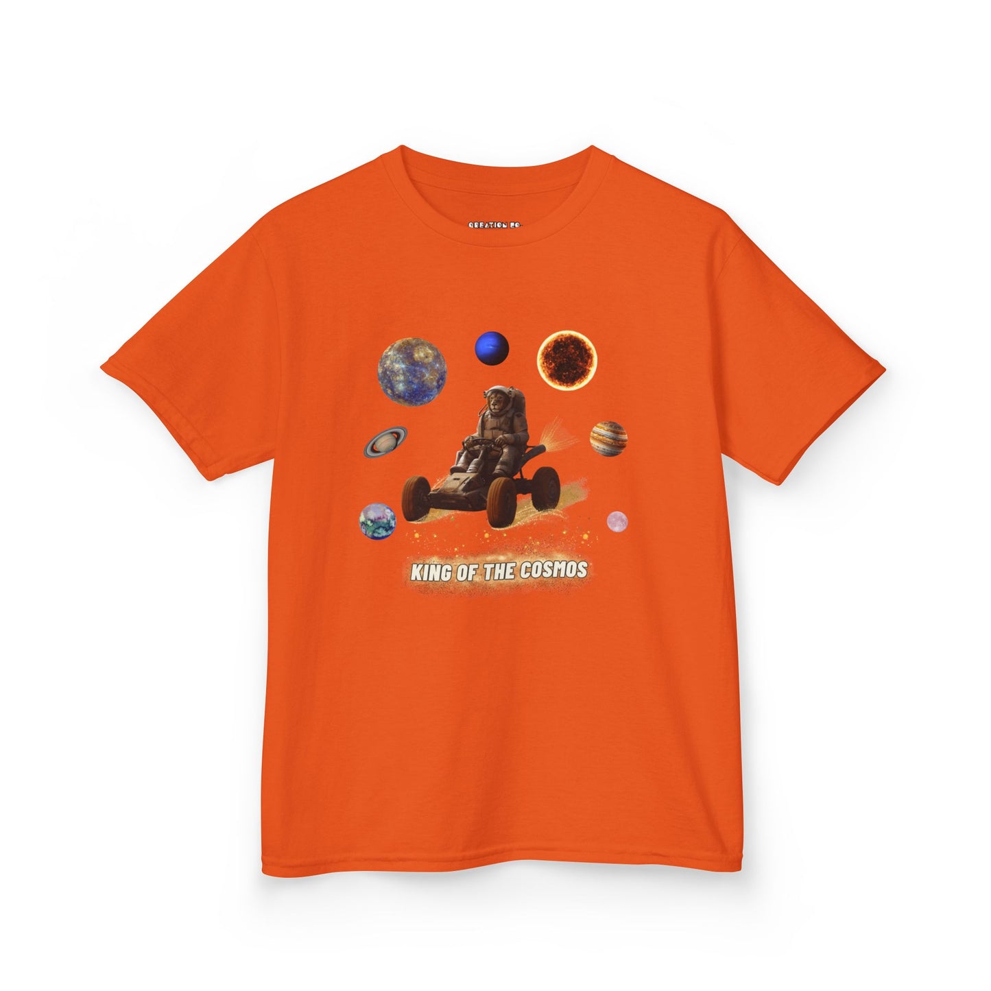"King of the Cosmos" Racer Tee - Fun Kids T-Shirt, Cute Animal Tee, Gift for Children, Birthday Gift, Playtime Fashion