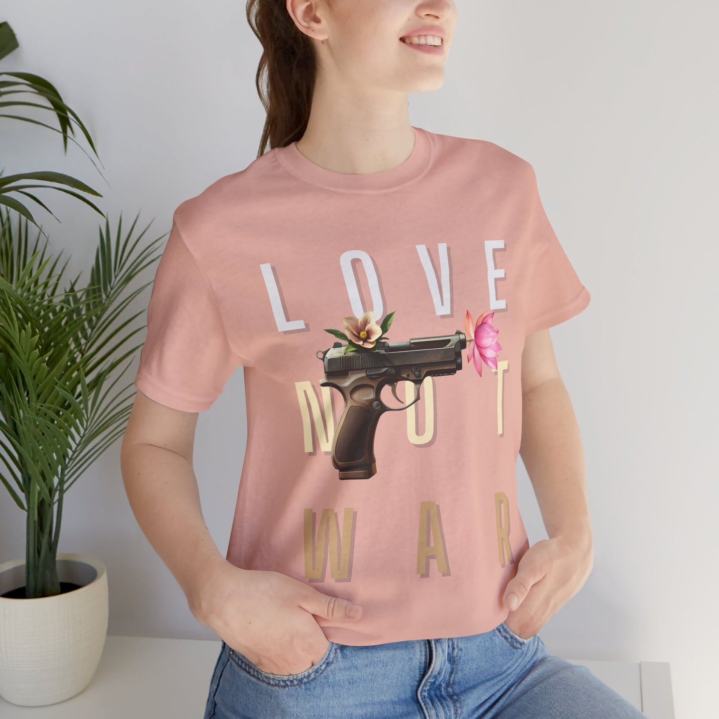 "Love Not War" Style 2 - T-shirt - Graphic Unisex Tee - Edgy Streetwear T-Shirt