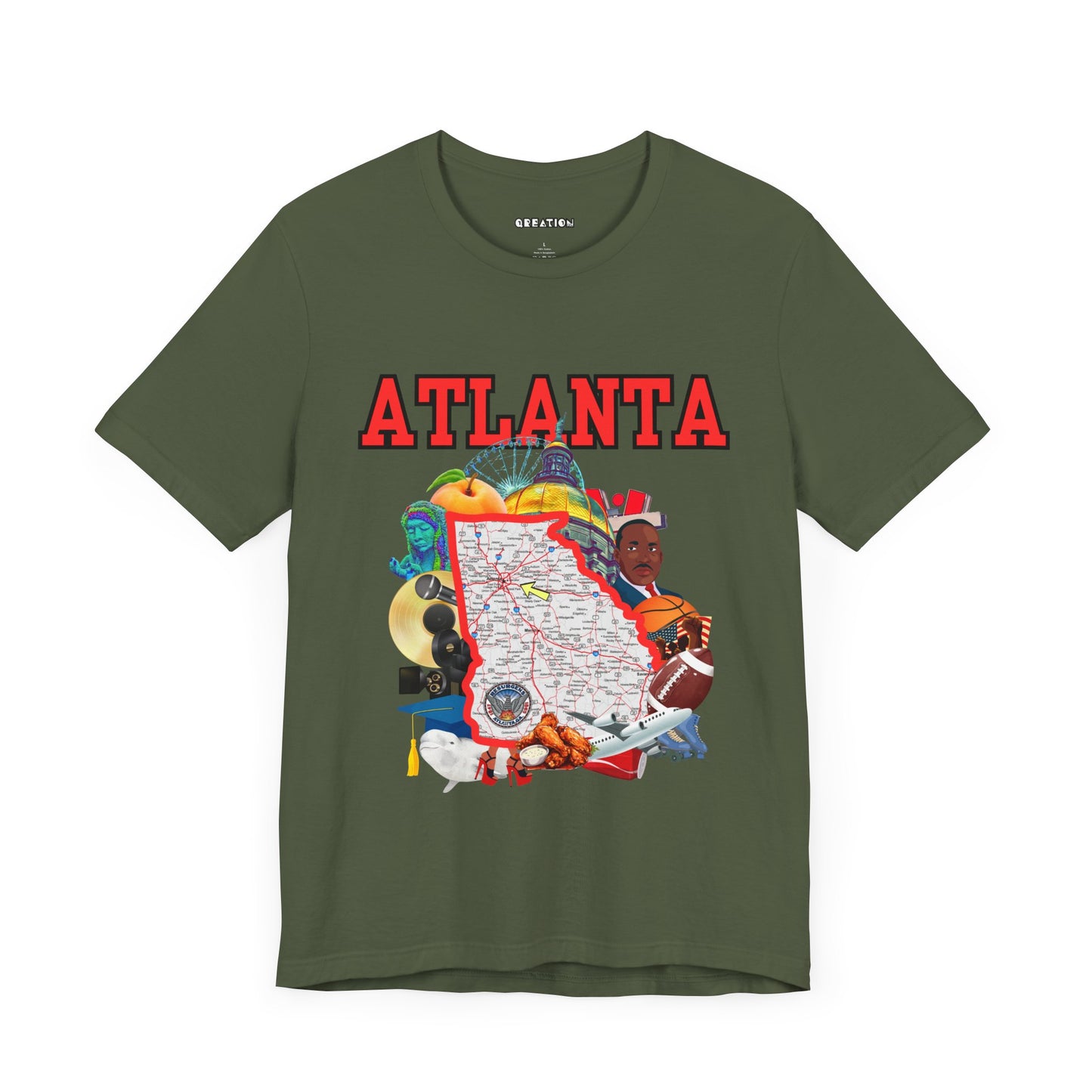 "Atlanta" Graphic Unisex Jersey Short Sleeve Tee - City Pride T-Shirt