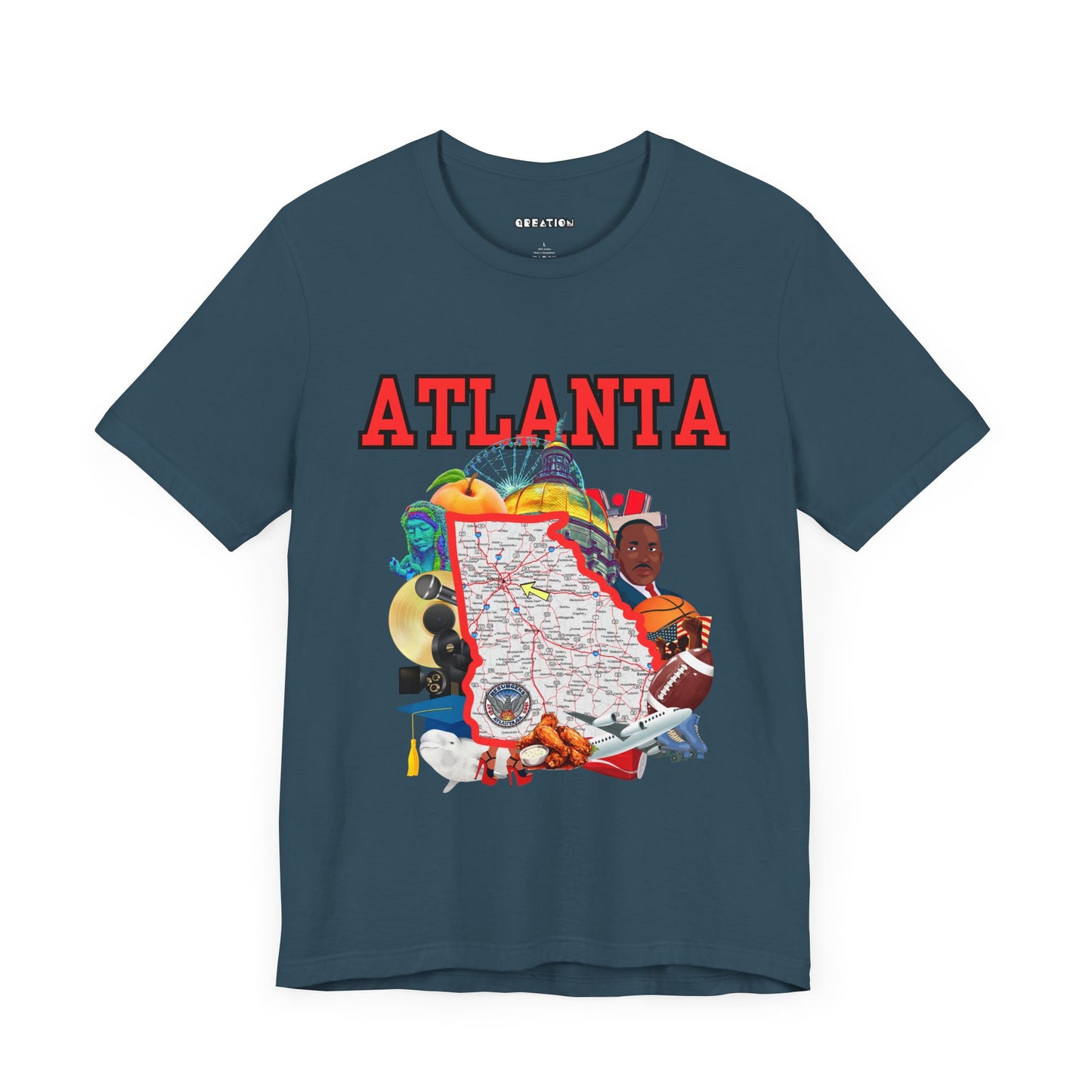 "Atlanta" Graphic Unisex Jersey Short Sleeve Tee - City Pride T-Shirt