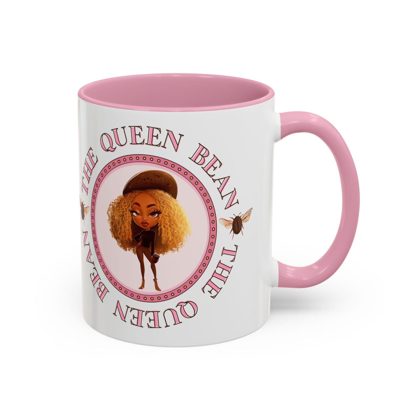 "Queen Bean" Colorful Coffee Mug - 11oz & 15oz | Perfect for Coffee Lovers