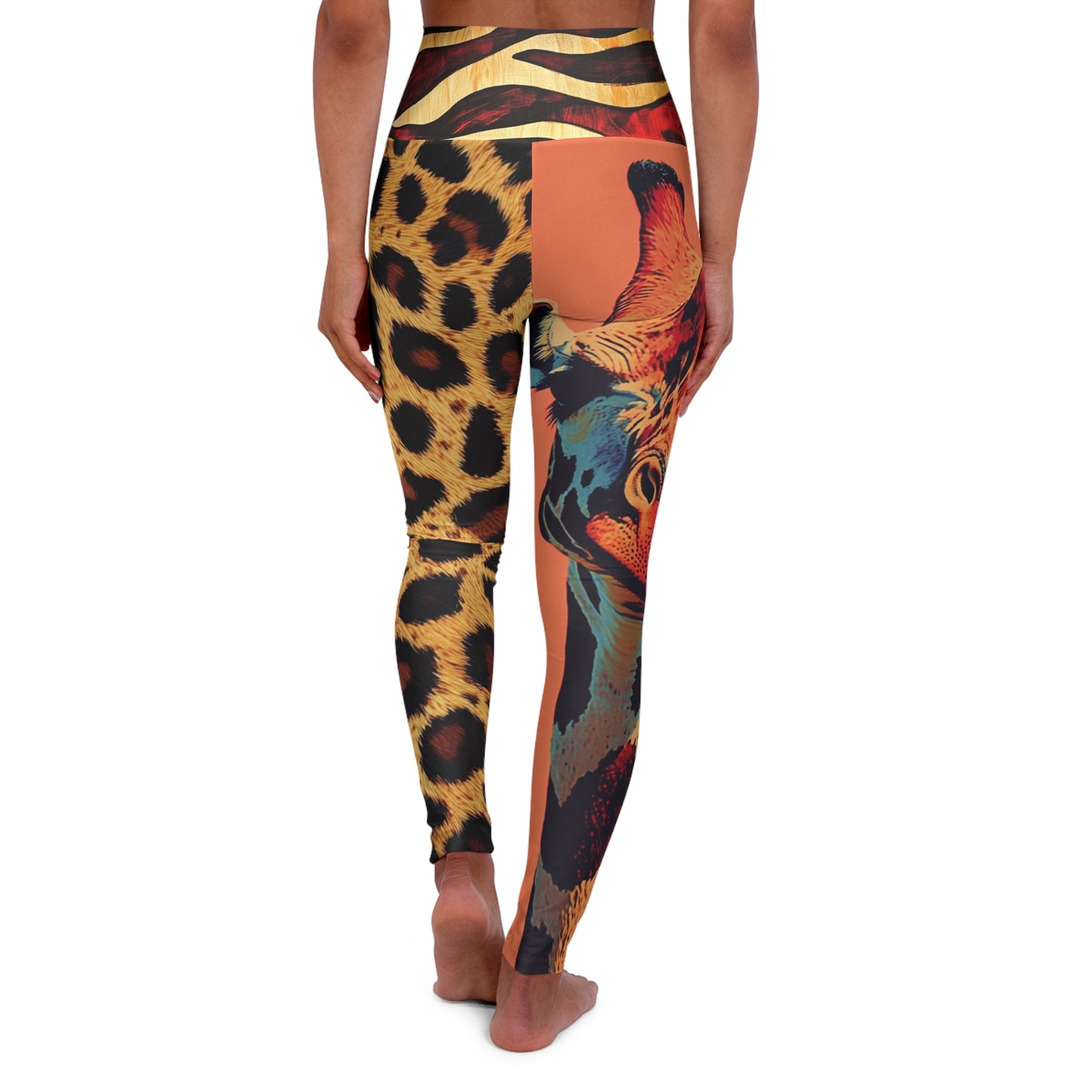 Sahara - Wildlife-Inspired High Waisted Yoga Leggings - Bohemian Animal Print Leggings