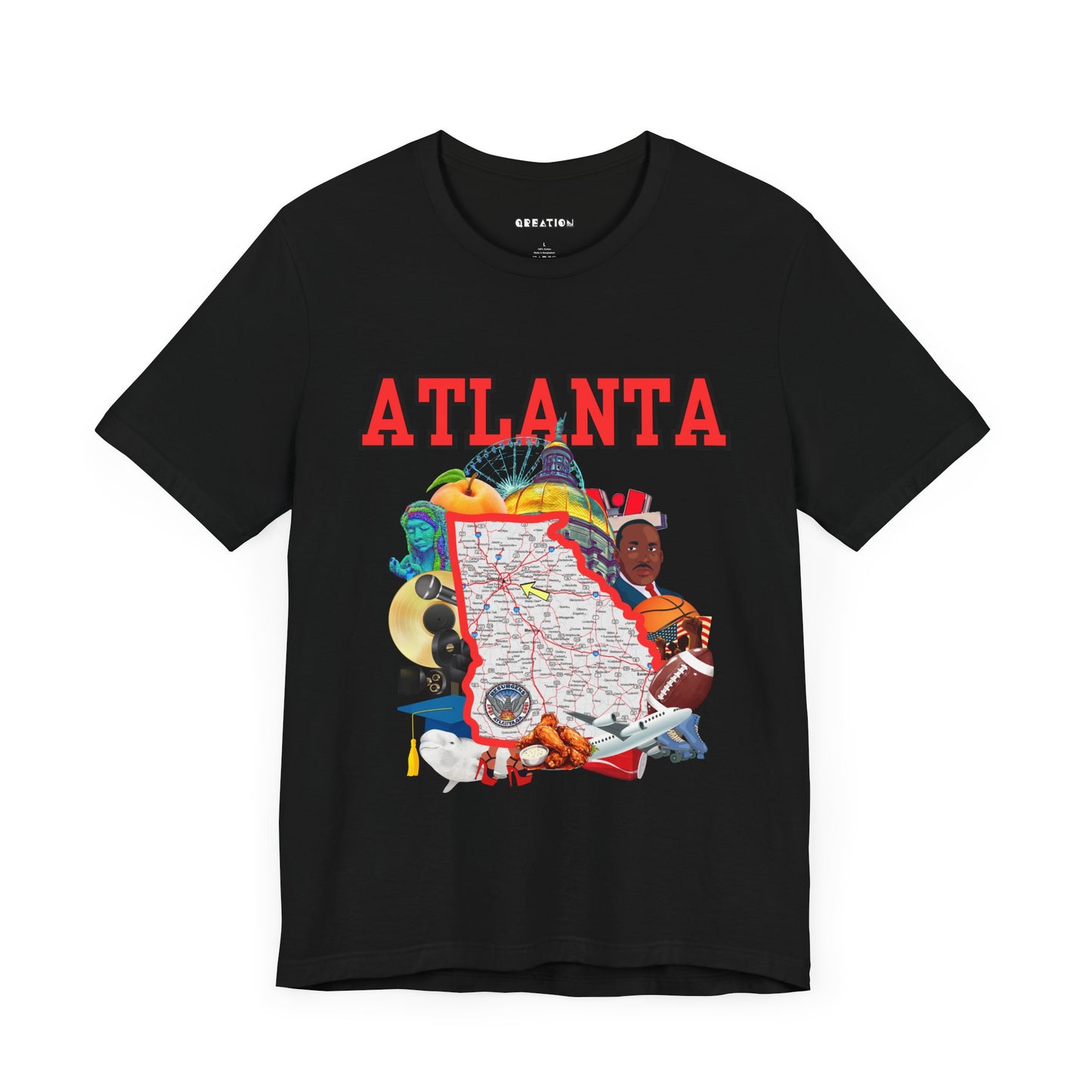 "Atlanta" Graphic Unisex Jersey Short Sleeve Tee - City Pride T-Shirt