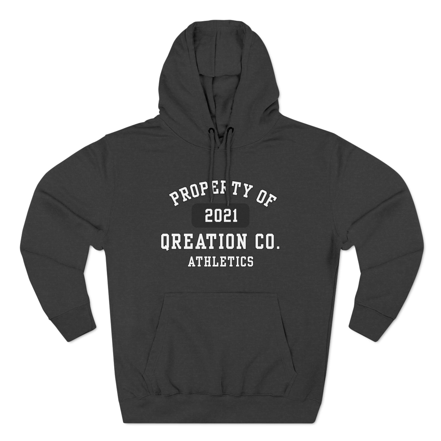 "Qreation Co. Athletics" Hoodie - Cozy Fleece Sweatshirt