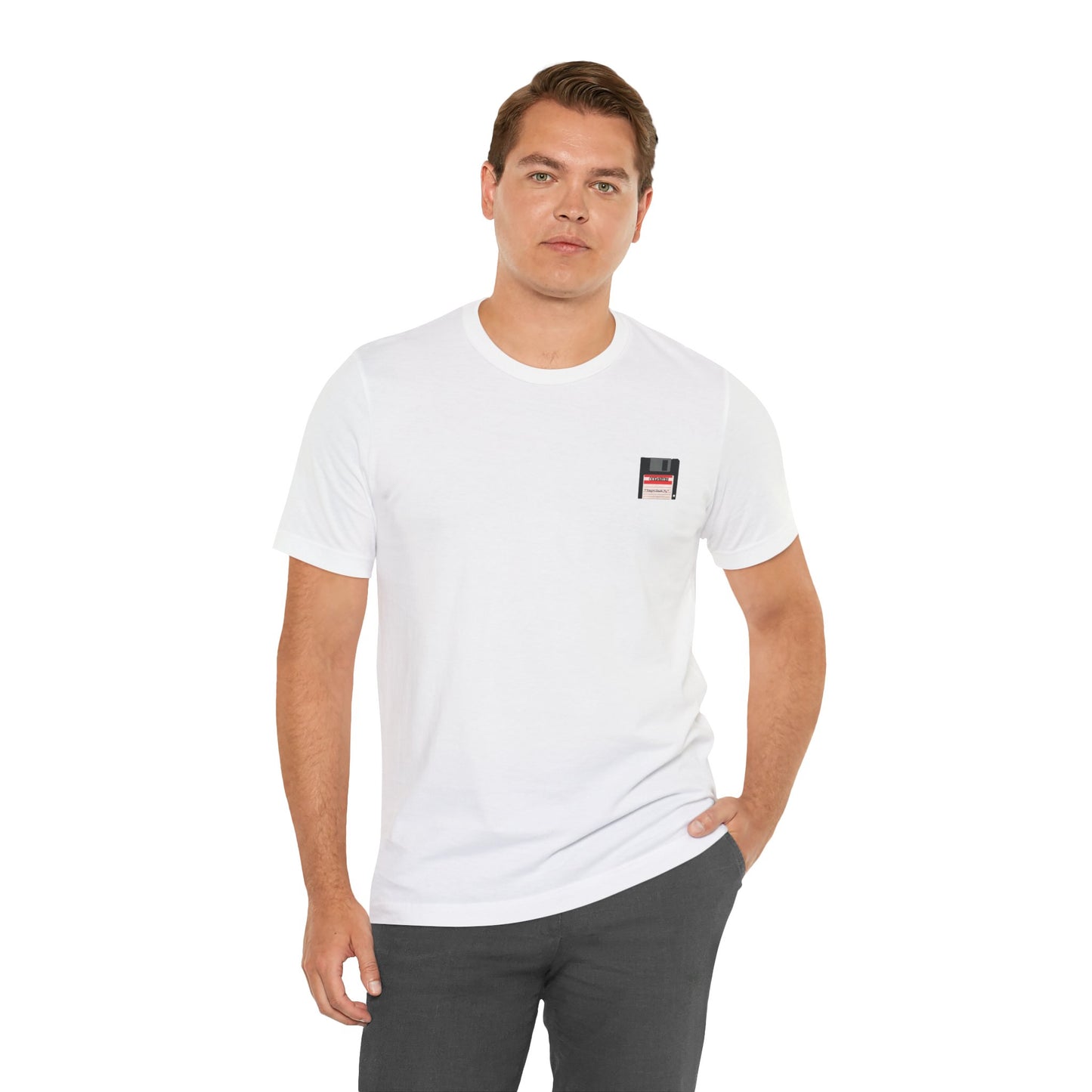 "Floppy" Retro Minimalist Unisex Jersey Tee - Perfect for Casual Wear