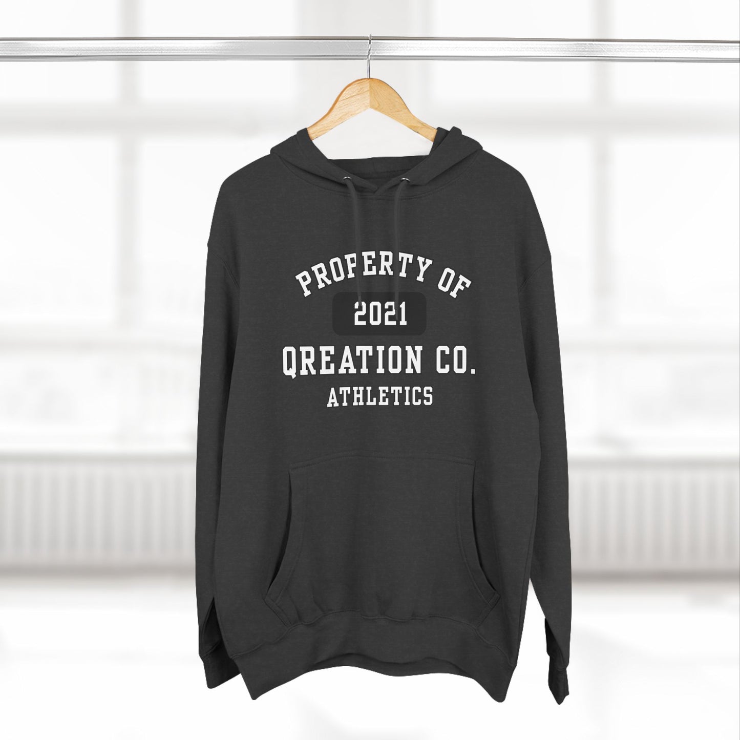"Qreation Co. Athletics" Hoodie - Cozy Fleece Sweatshirt