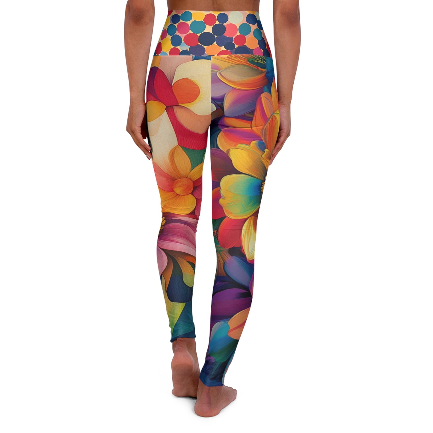 Summer - High Waisted Floral Yoga Leggings for Comfort and Style