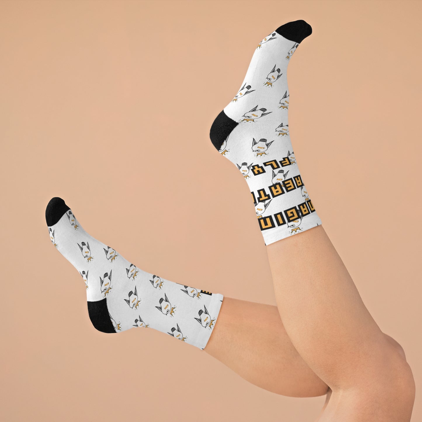 "Mr. Lit - Imagine, Qreate, Fly" - Inspiration Recycled Poly Socks