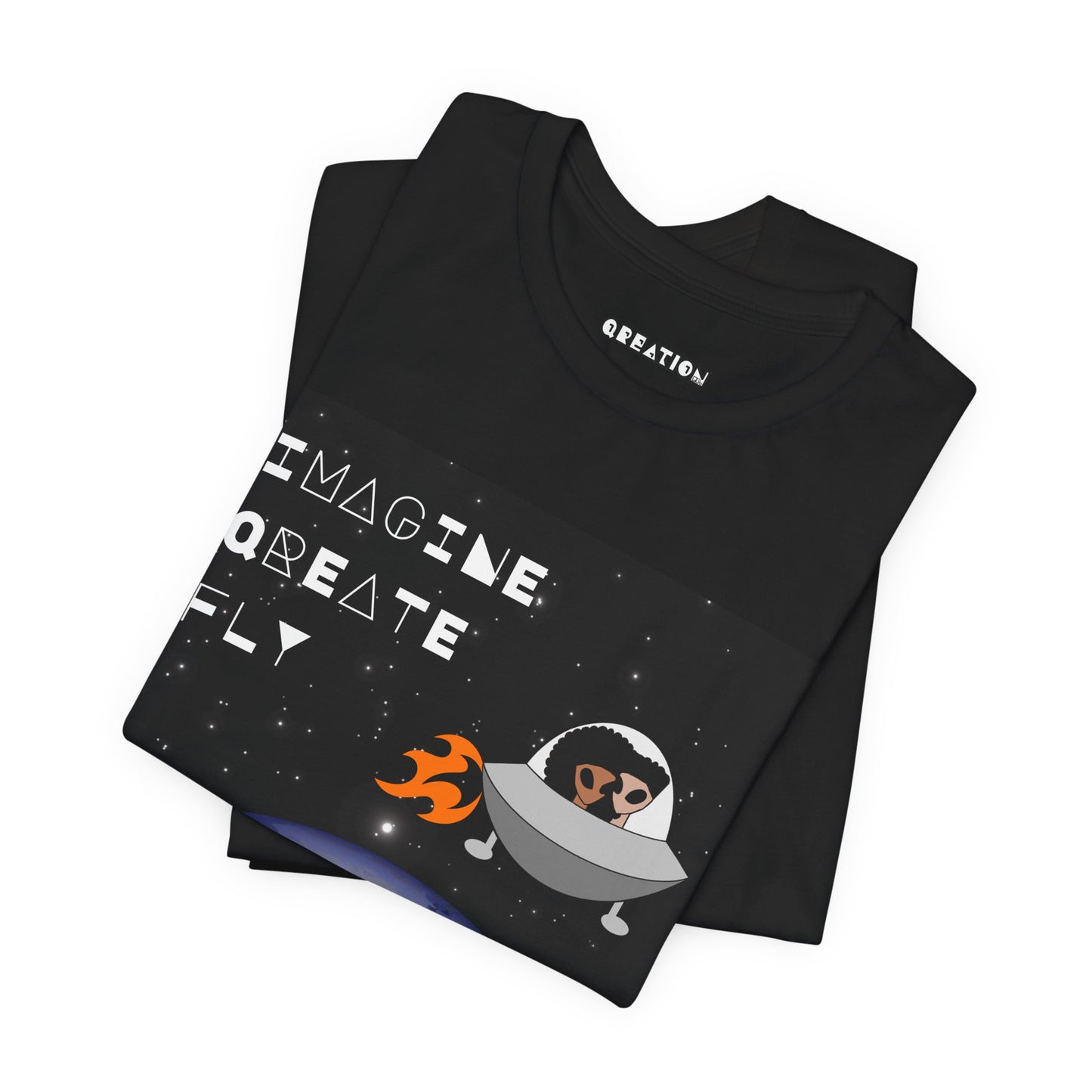 "Imagine, Qreate, Fly" T-shirt
