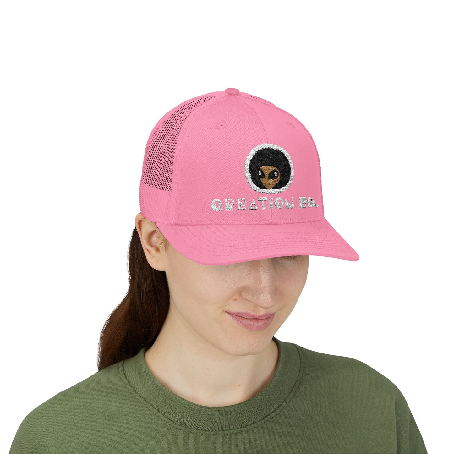 Afro Alien - Trucker Cap - Qreation Co. Snapback Hat for Casual Wear