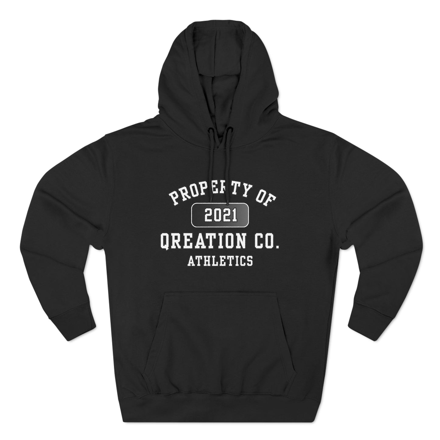 "Qreation Co. Athletics" Hoodie - Cozy Fleece Sweatshirt