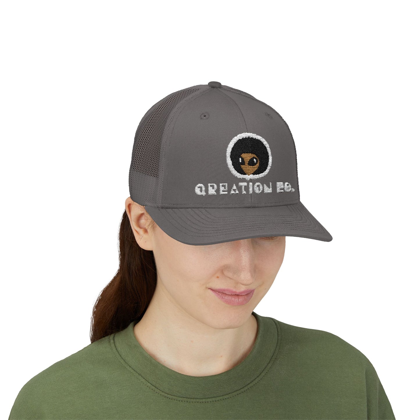 Afro Alien - Trucker Cap - Qreation Co. Snapback Hat for Casual Wear