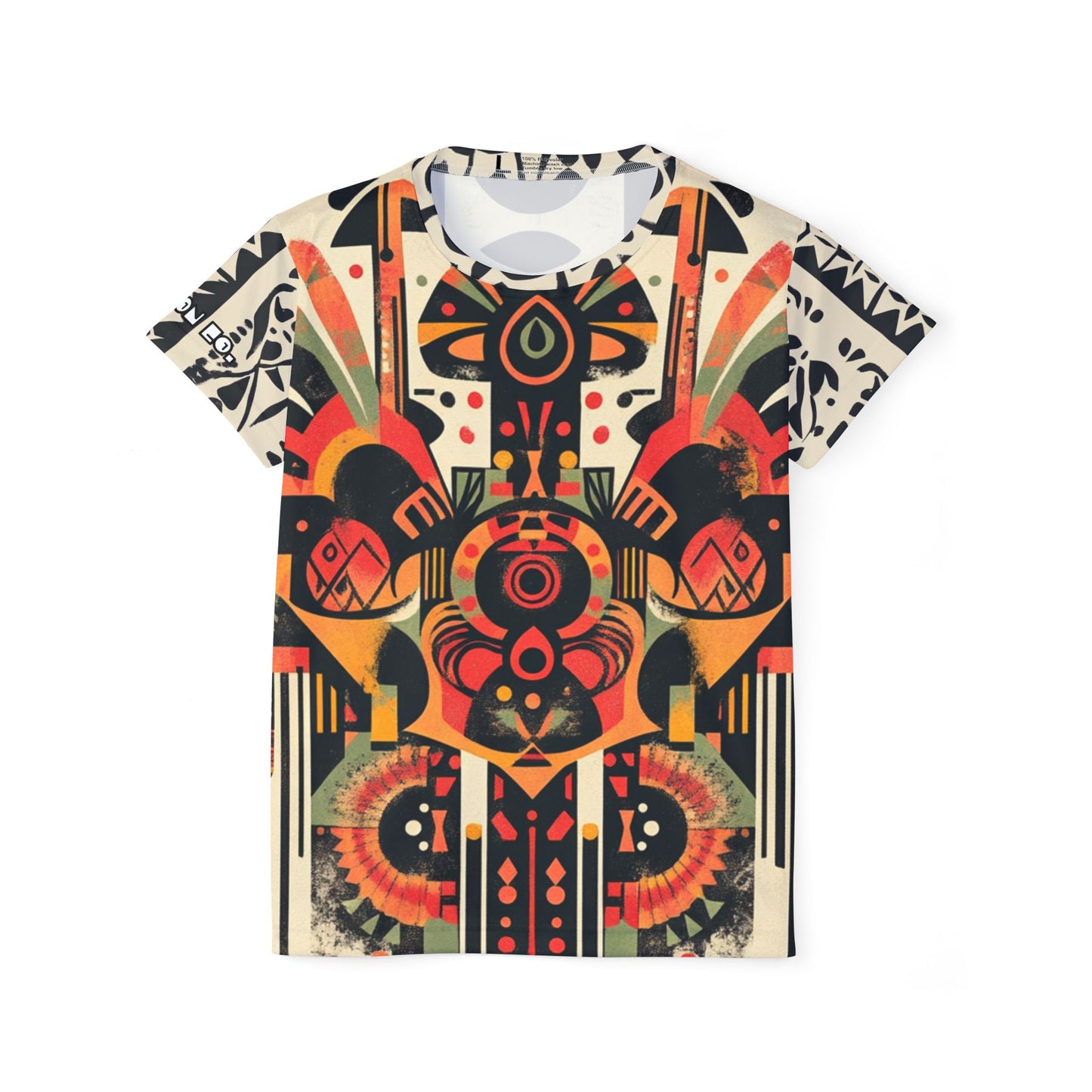 Tribal Adventure - Vibrant Women’s Sports Jersey - Abstract Tribal Design for Activewear
