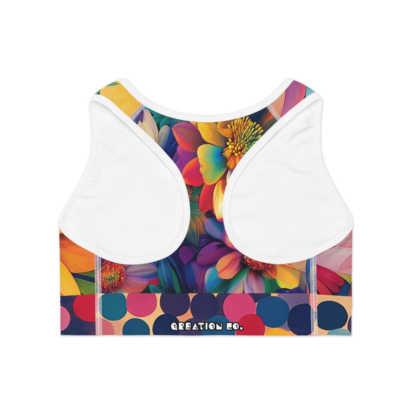 Summer - Floral Pattern Sports Bra - Vibrant Workout Top for Active Women