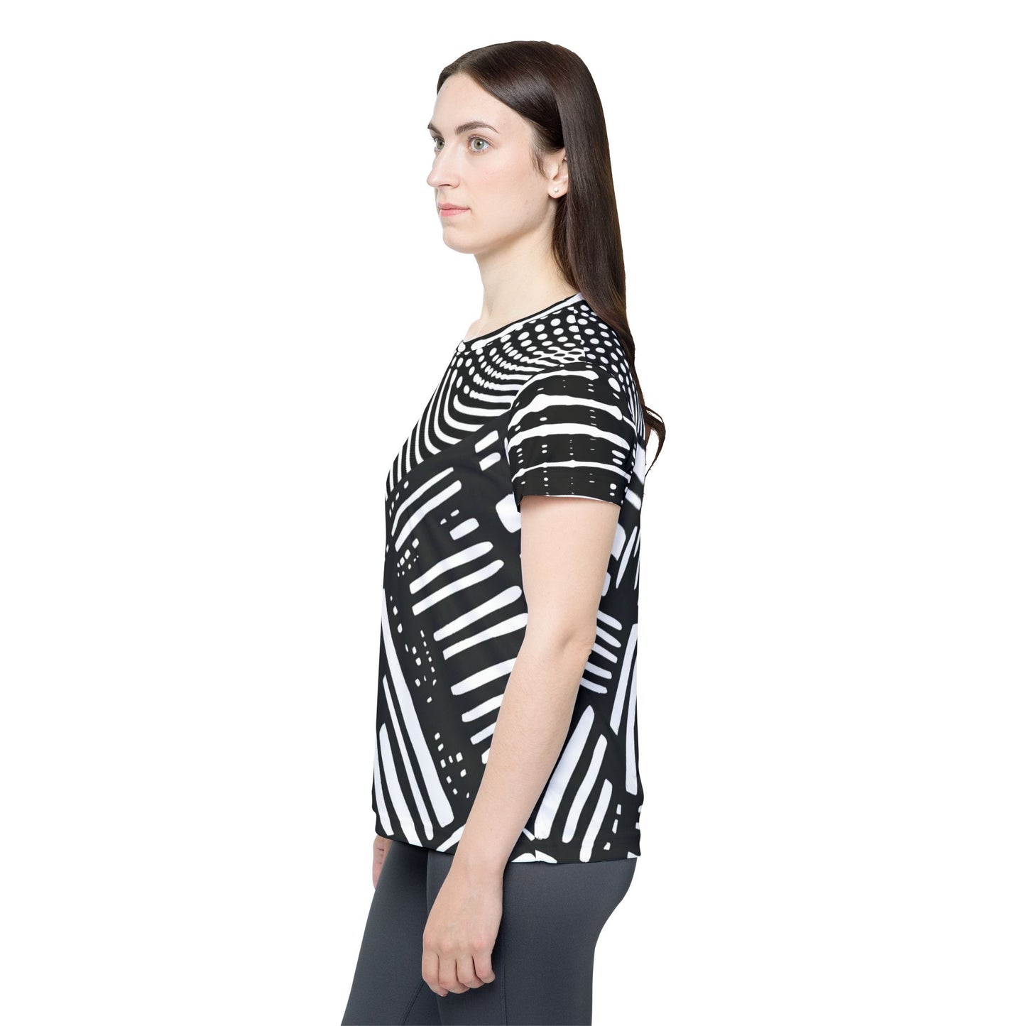 Awake - Chic Women's Sports Jersey with Bold Graphic Design