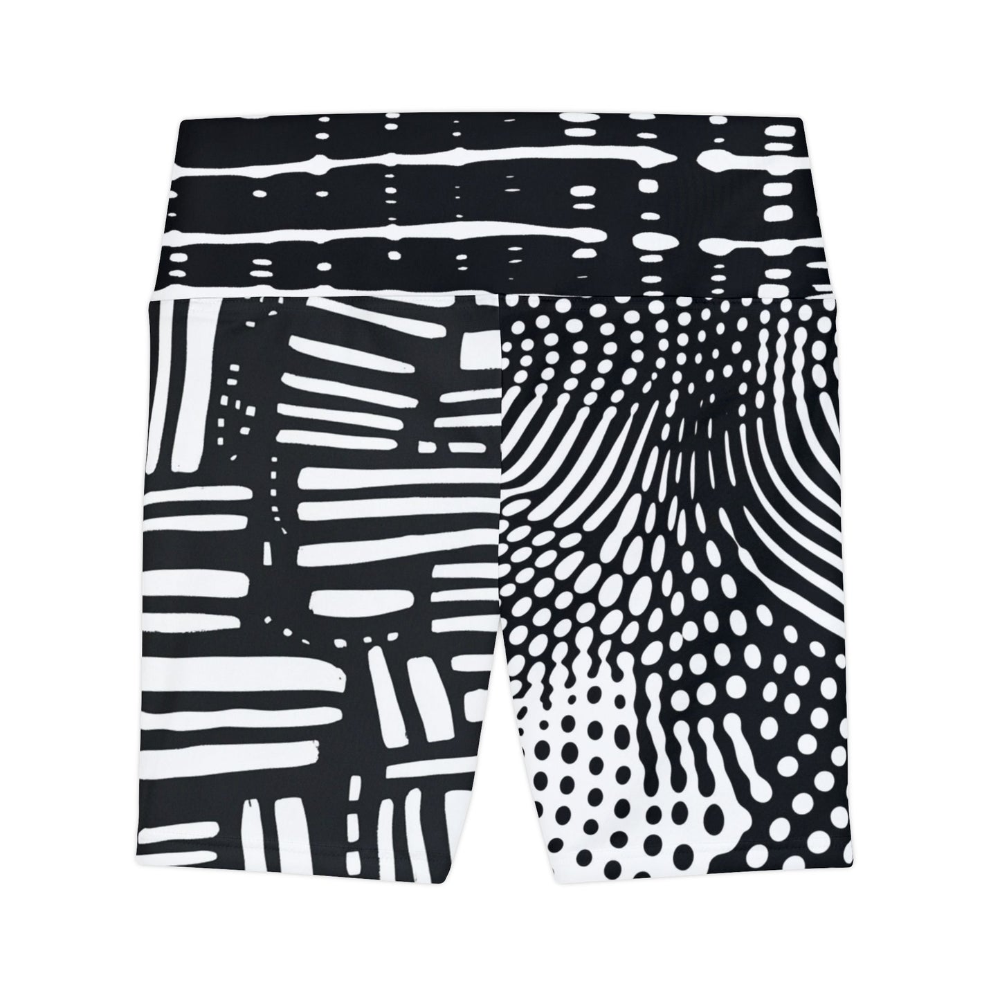 Awake - Stylish Black & White Women's Workout Legging Shorts - Athletic Fitness Gear