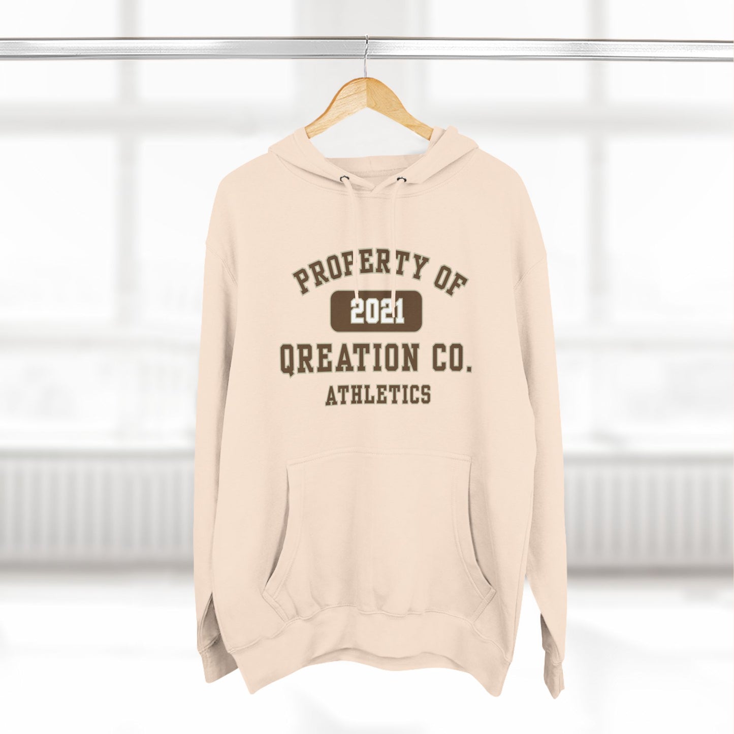 "Qreation Co. Athletics" Hoodie - Cozy Fleece Sweatshirt