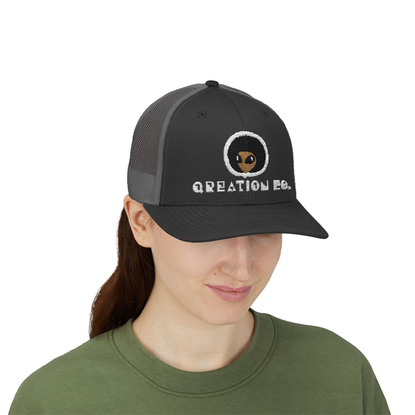 Afro Alien - Trucker Cap - Qreation Co. Snapback Hat for Casual Wear