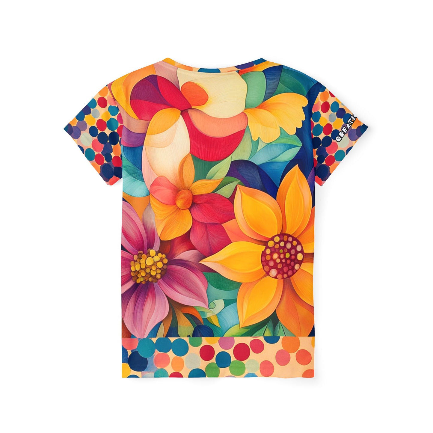 Summer - Vibrant Floral Women's Sports Jersey - Colorful Athletic Tee for Active Lifestyle
