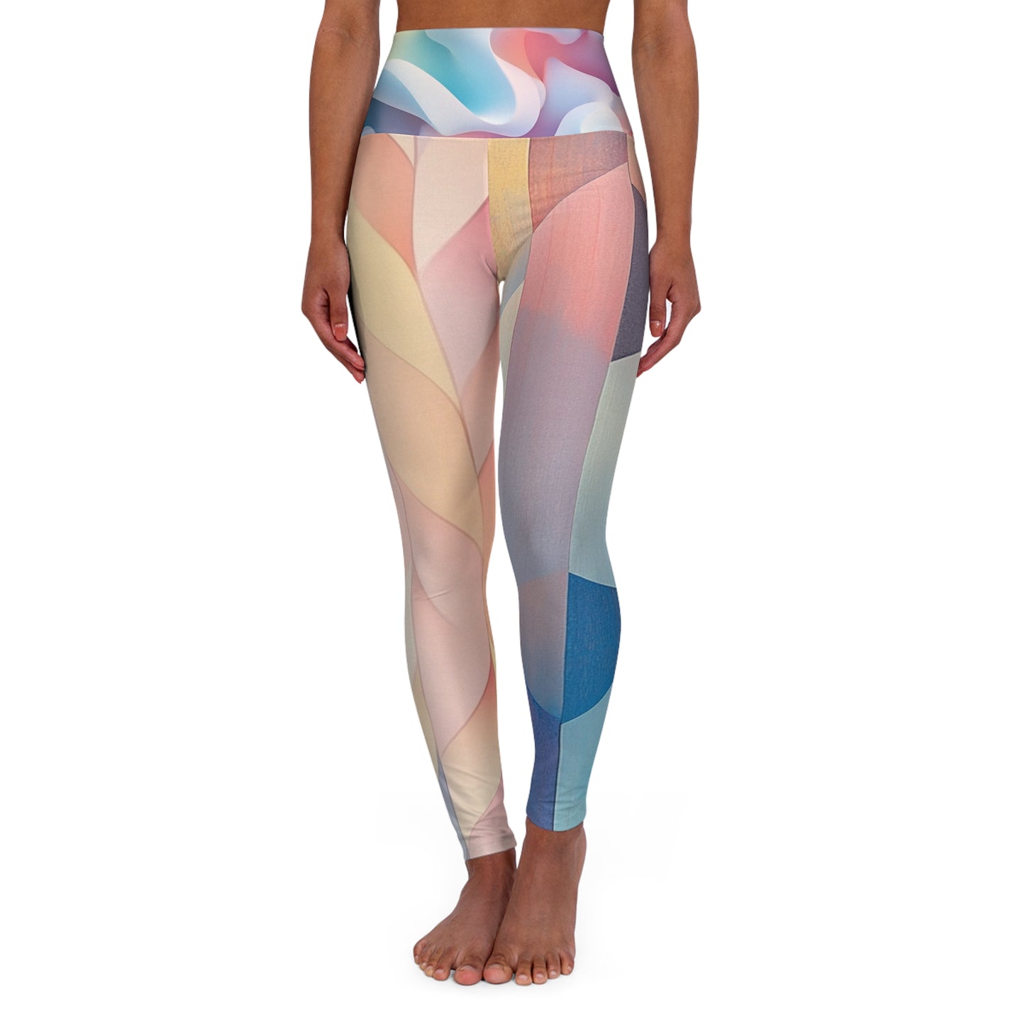 Daydream - Premium High Waisted Yoga Leggings - Artistic Abstract Design for Comfort and Style