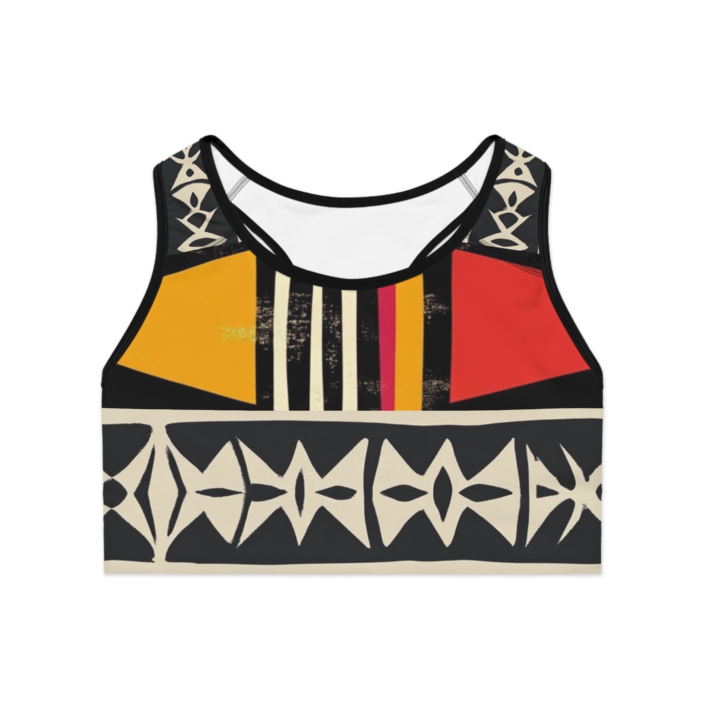 Tribal Adventure - Vibrant Sports Bra - Bold and Stylish Activewear