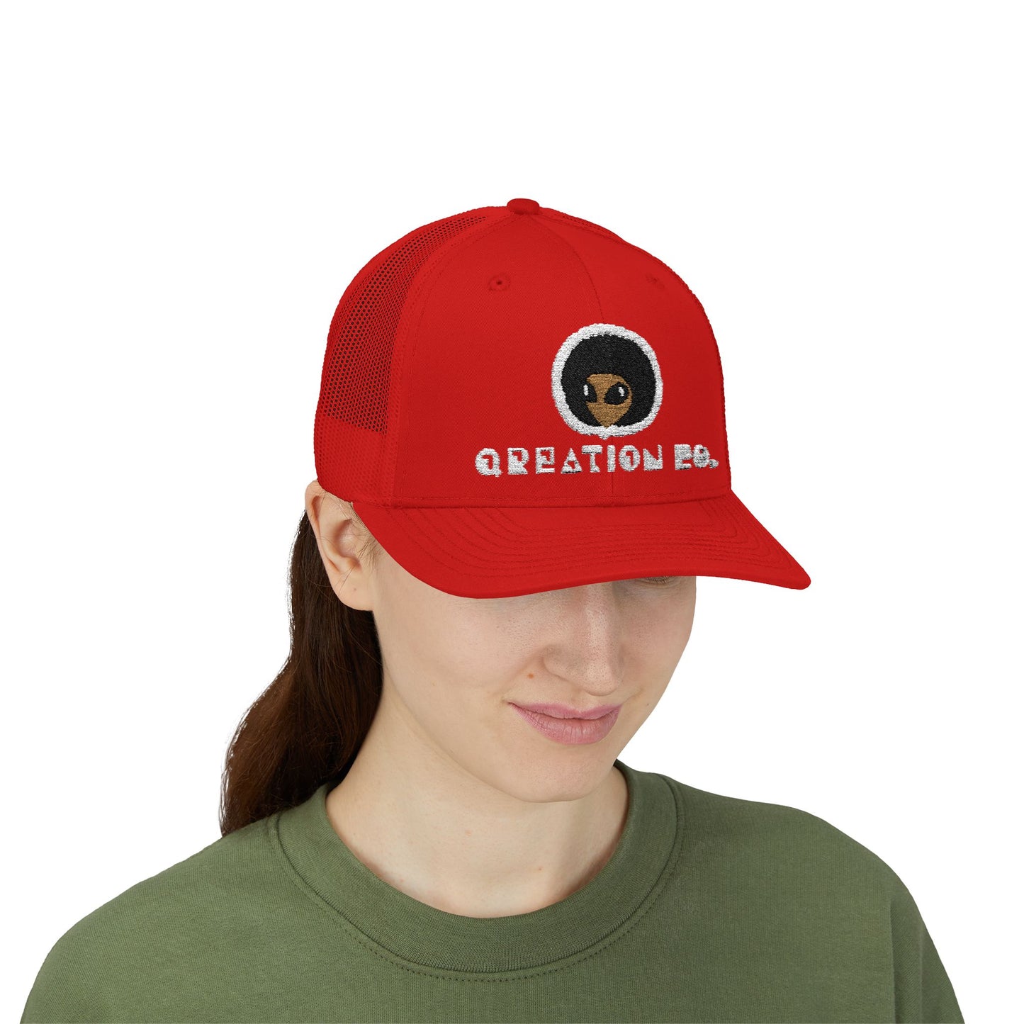 Afro Alien - Trucker Cap - Qreation Co. Snapback Hat for Casual Wear