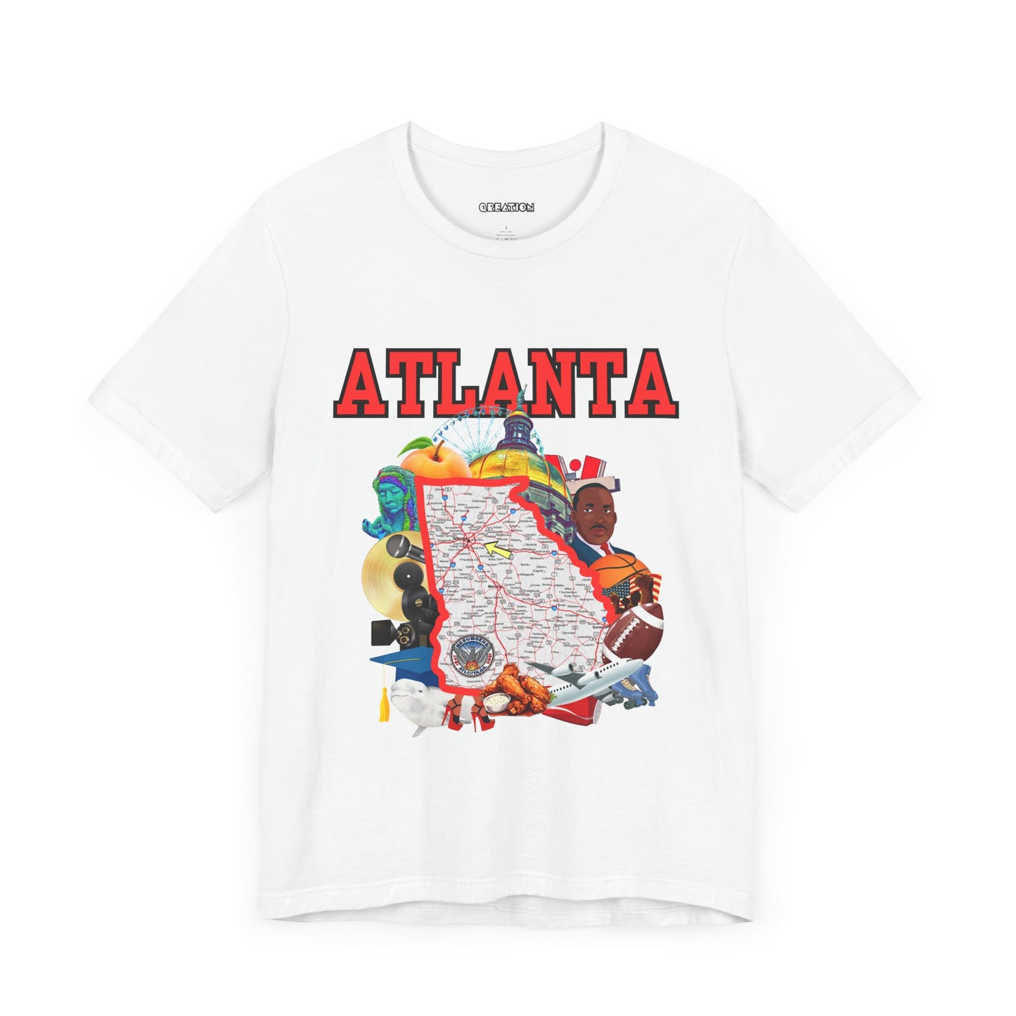"Atlanta" Graphic Unisex Jersey Short Sleeve Tee - City Pride T-Shirt