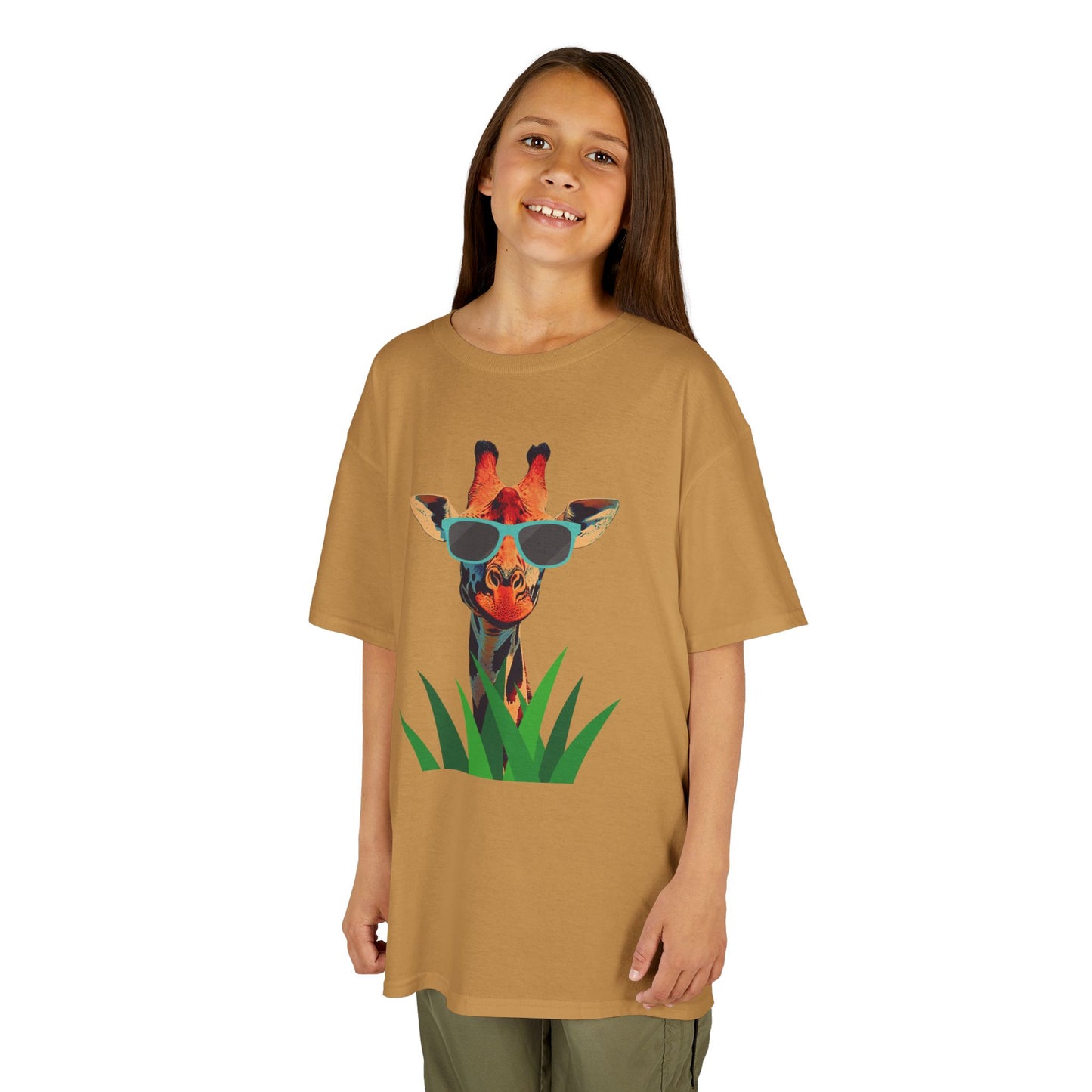 "Too Cool for the Zoo" - Giraffe Kids Tee, Fun Giraffe Shirt, Animal Lover T-Shirt, Birthday Gift, Summer Outing Tee, Casual Kids Apparel